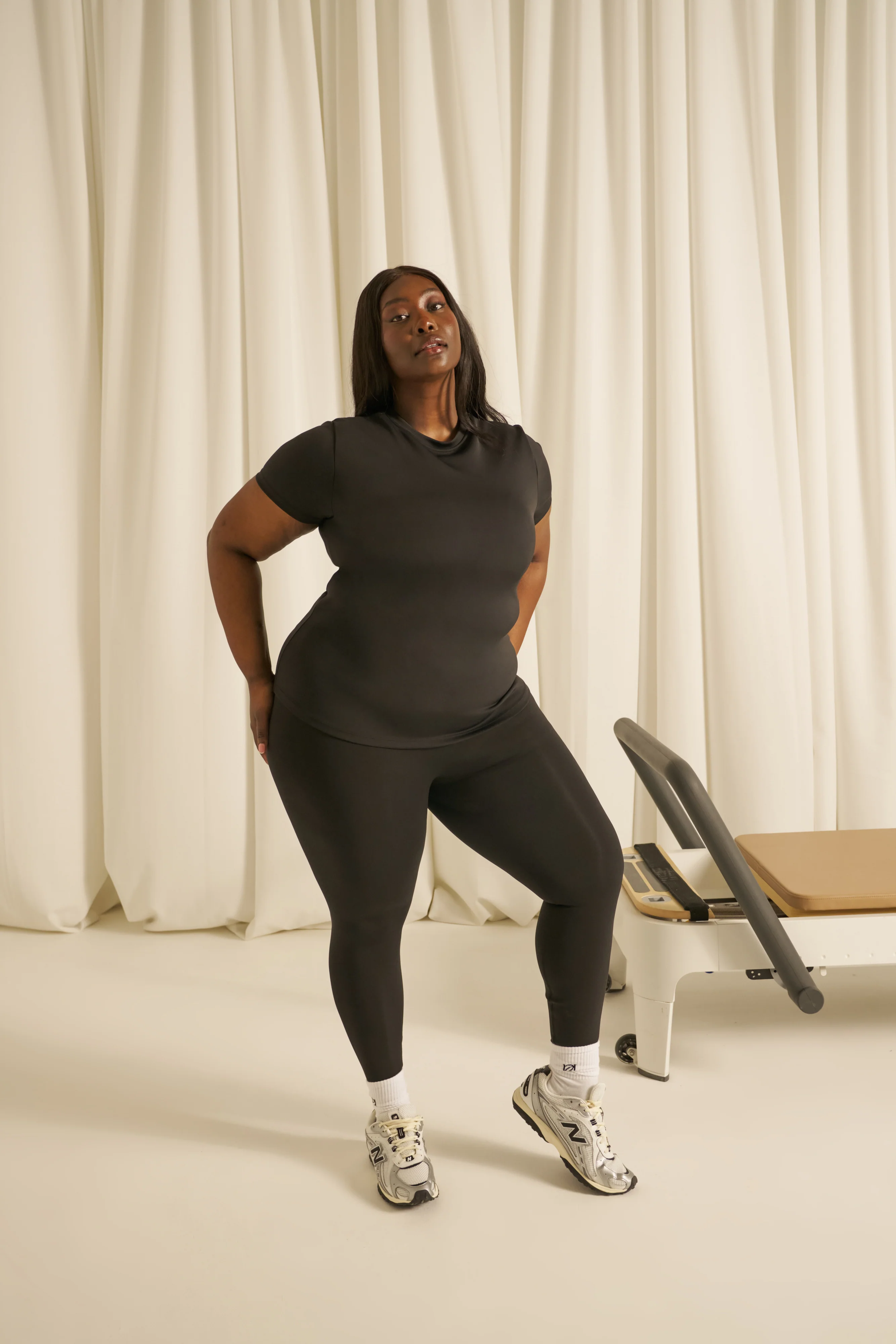 Smoothform Built In Bra Short Sleeve Top - Core Black - Image 12