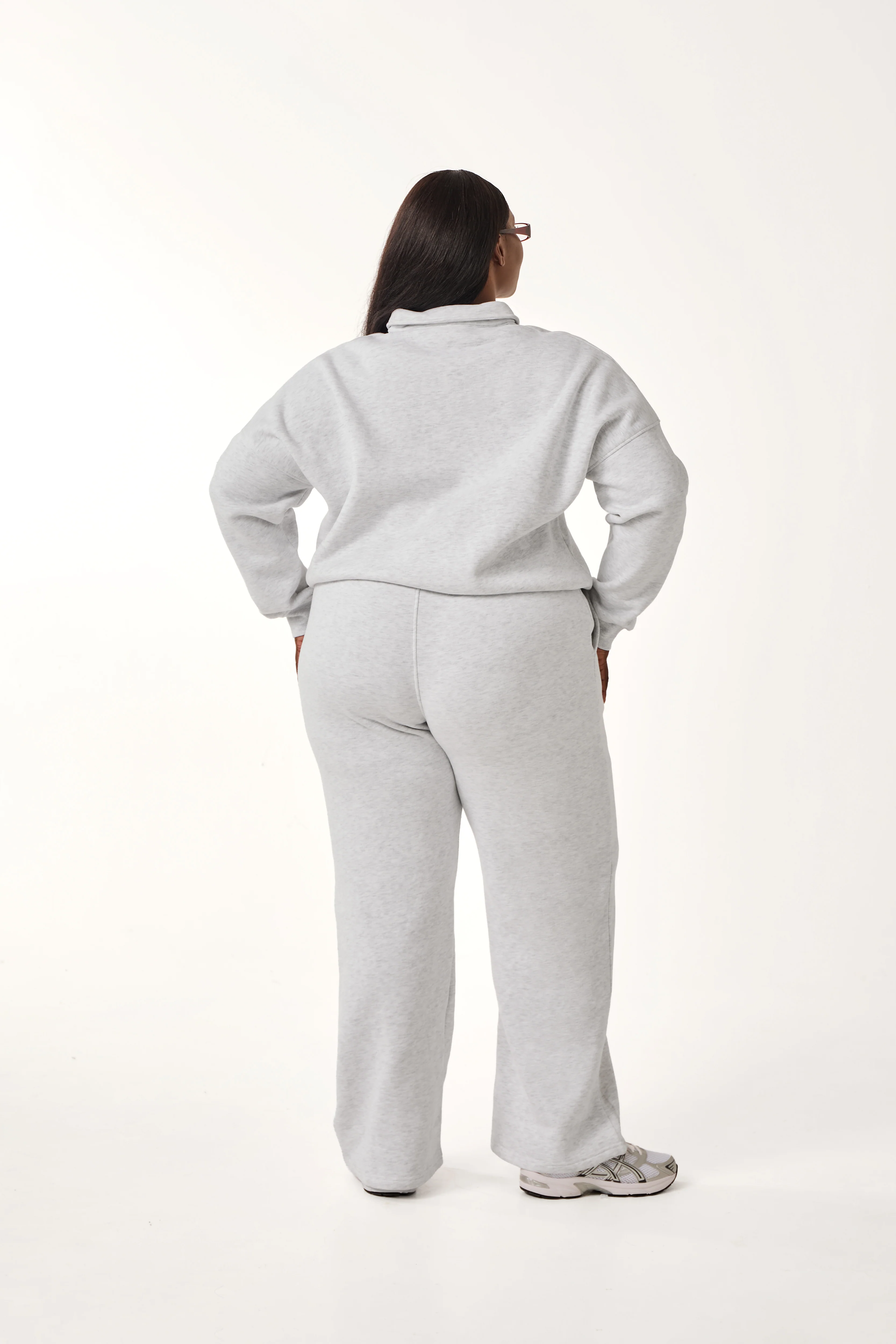 Button Front Collar 2 In 1 Tracksuit - Grey Marl - Image 11