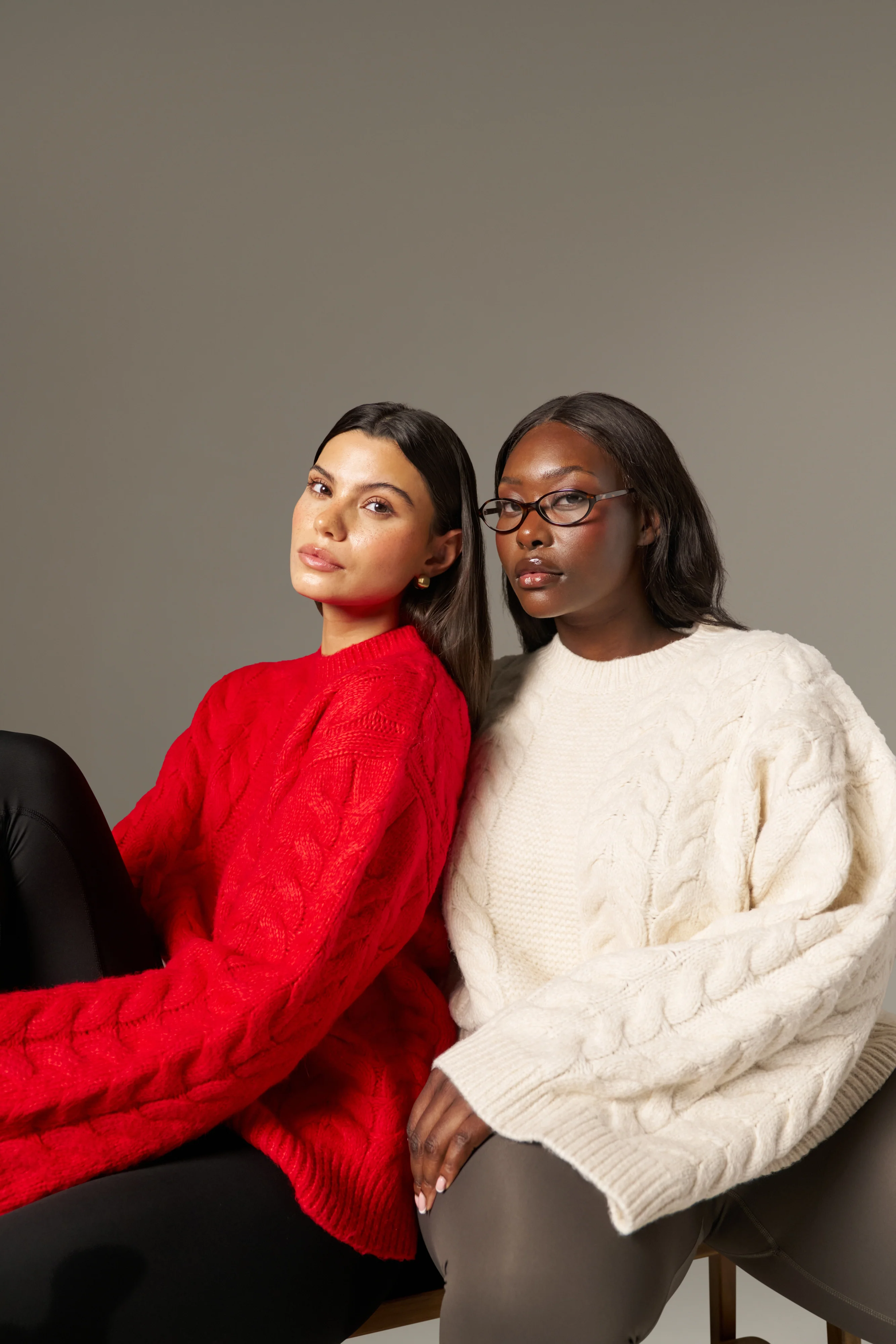 Chunky Cable Knitted Jumper - Crème - Image 10