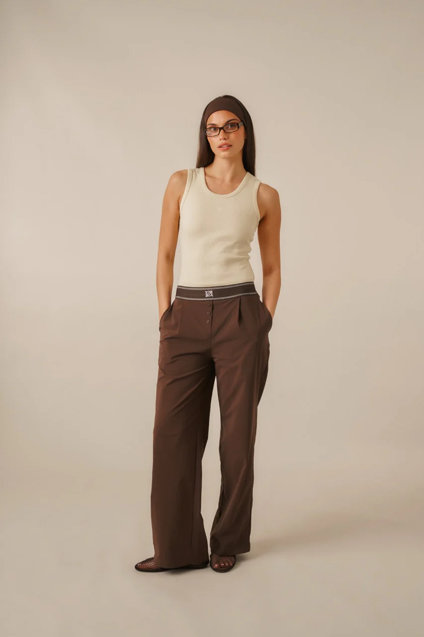 Ribbed Emblem Vest Top - Lemon Sorbet - Image 3