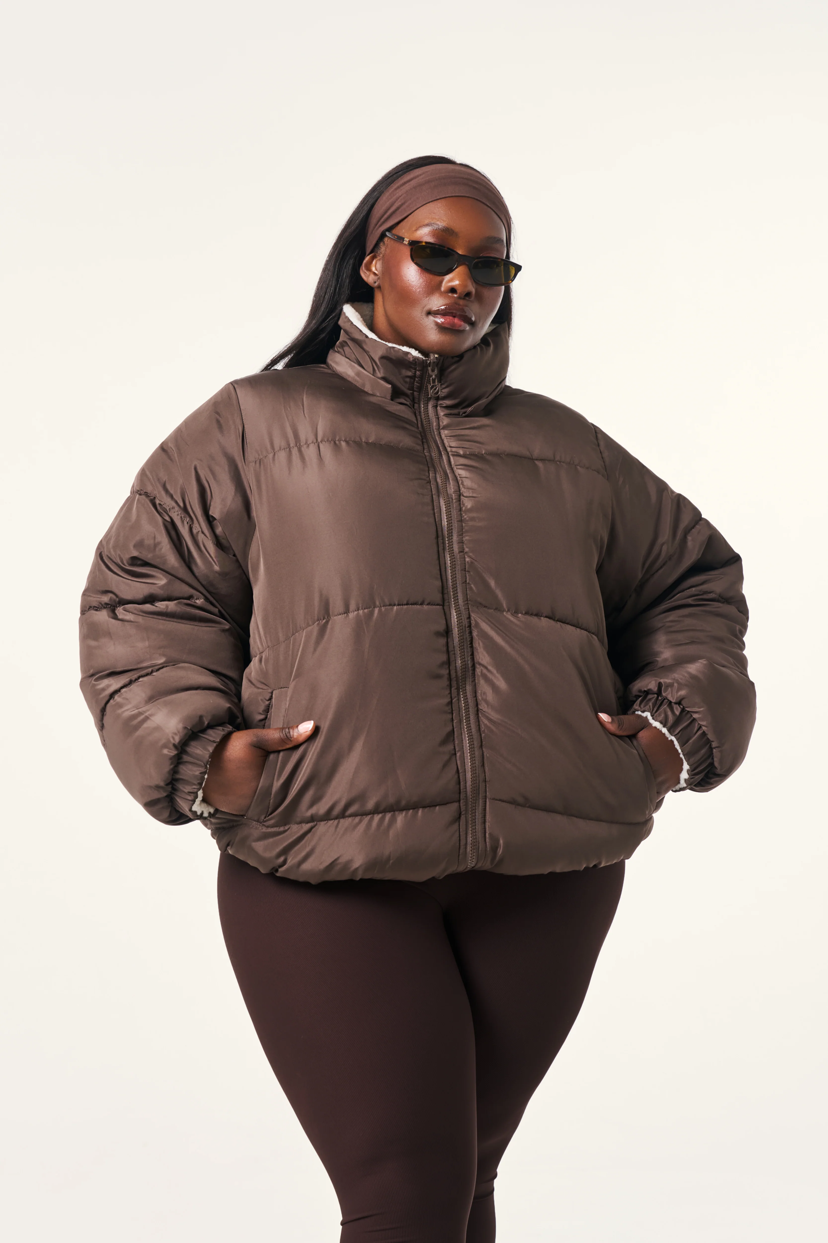 Multiway Reversible Puffer Coat - Espresso - Image 11