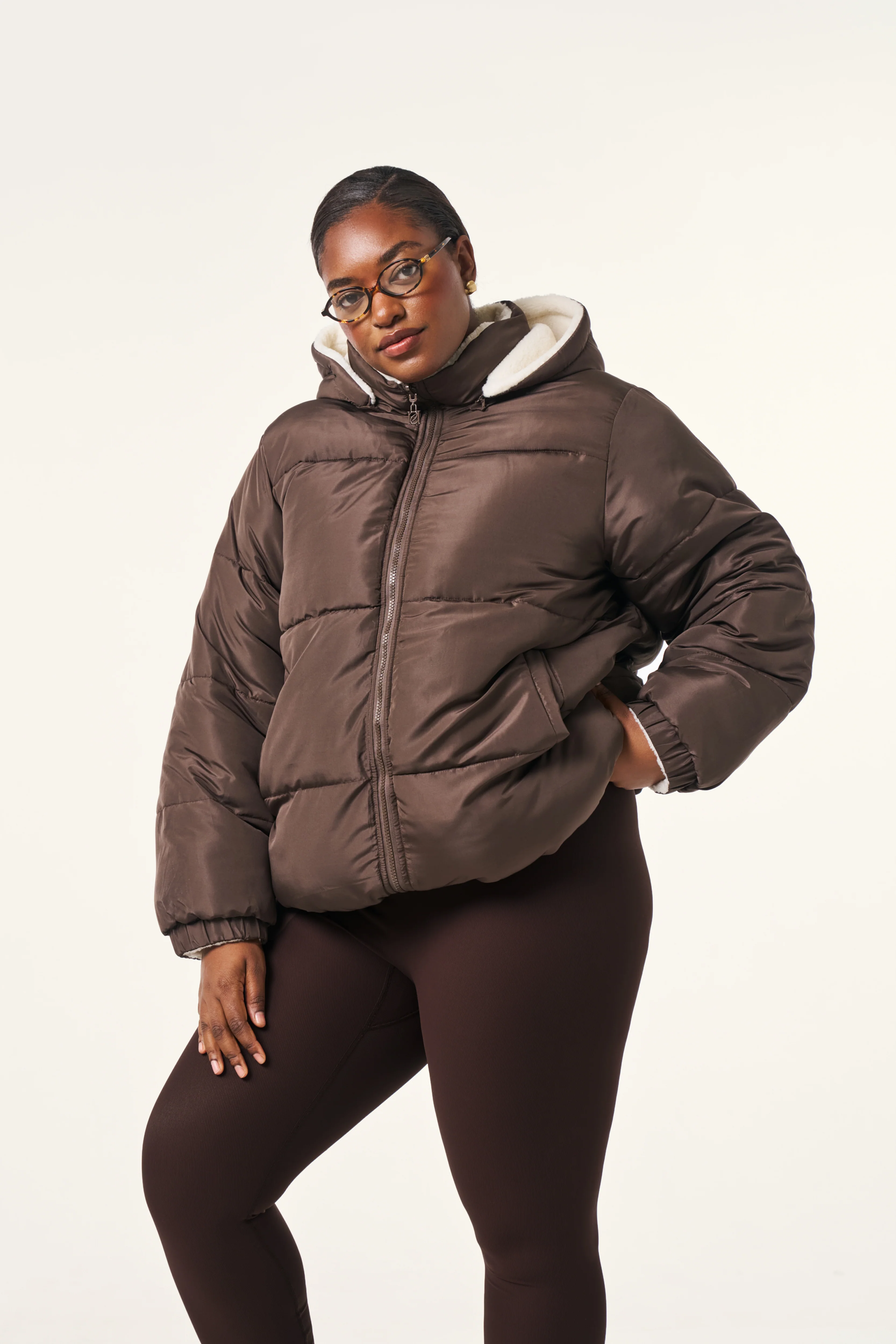 Multiway Reversible Puffer Coat - Espresso - Image 7