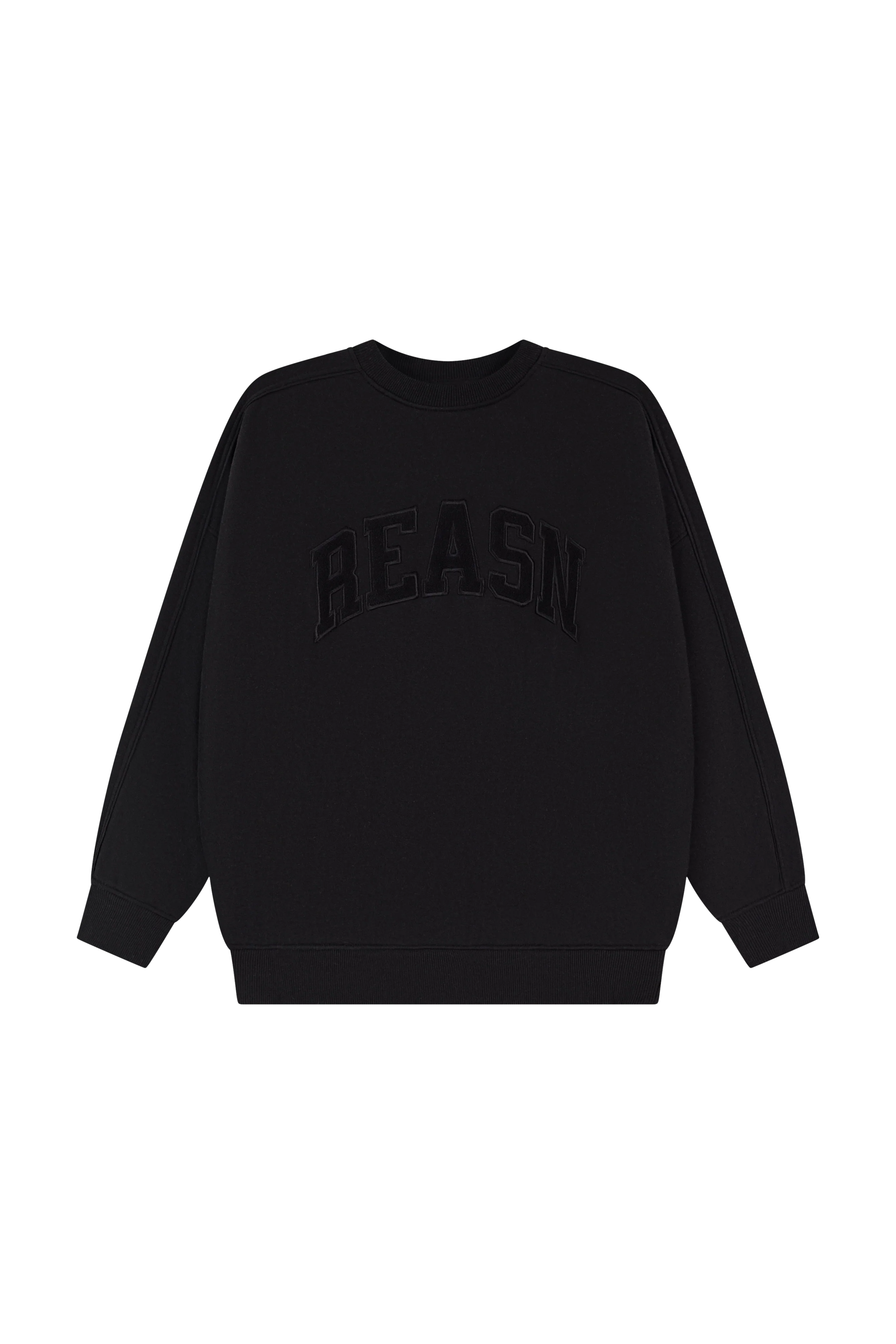Oversized Branded Crew Neck Sweatshirt - Core Black - Image 9