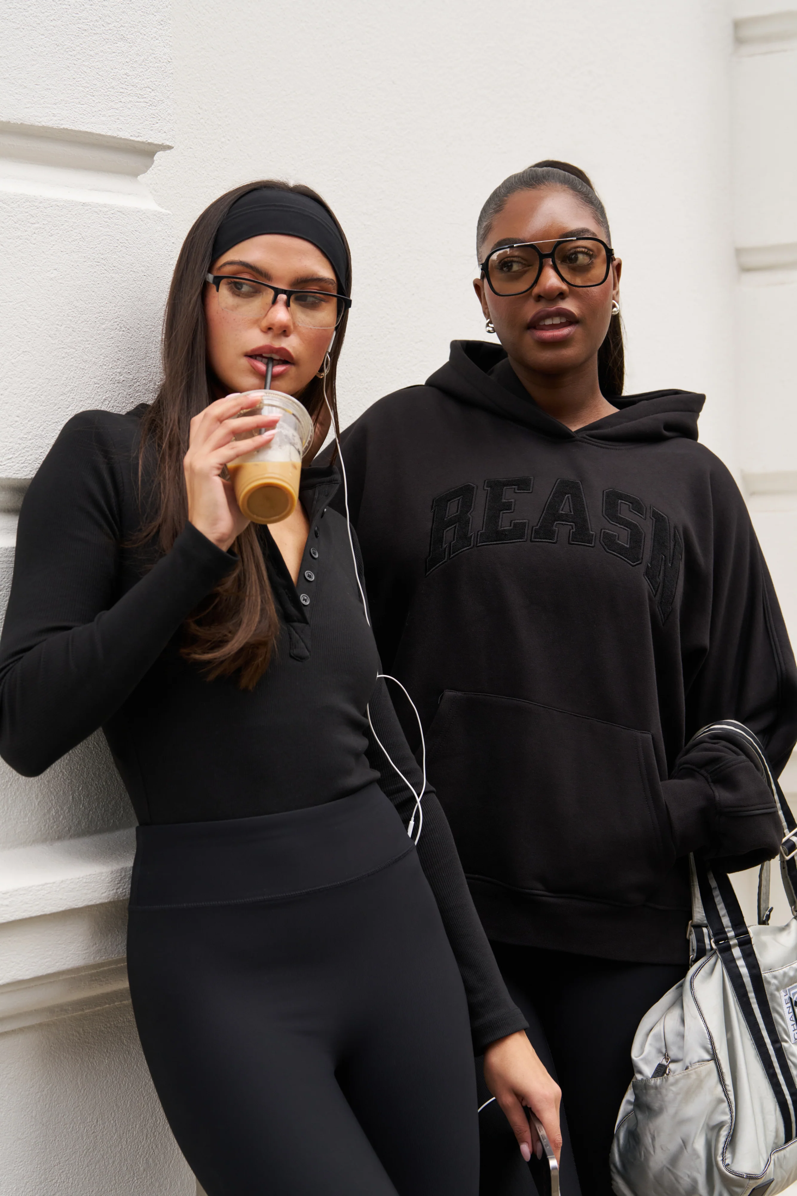 Oversized Branded Hoodie - Core Black - Image 8