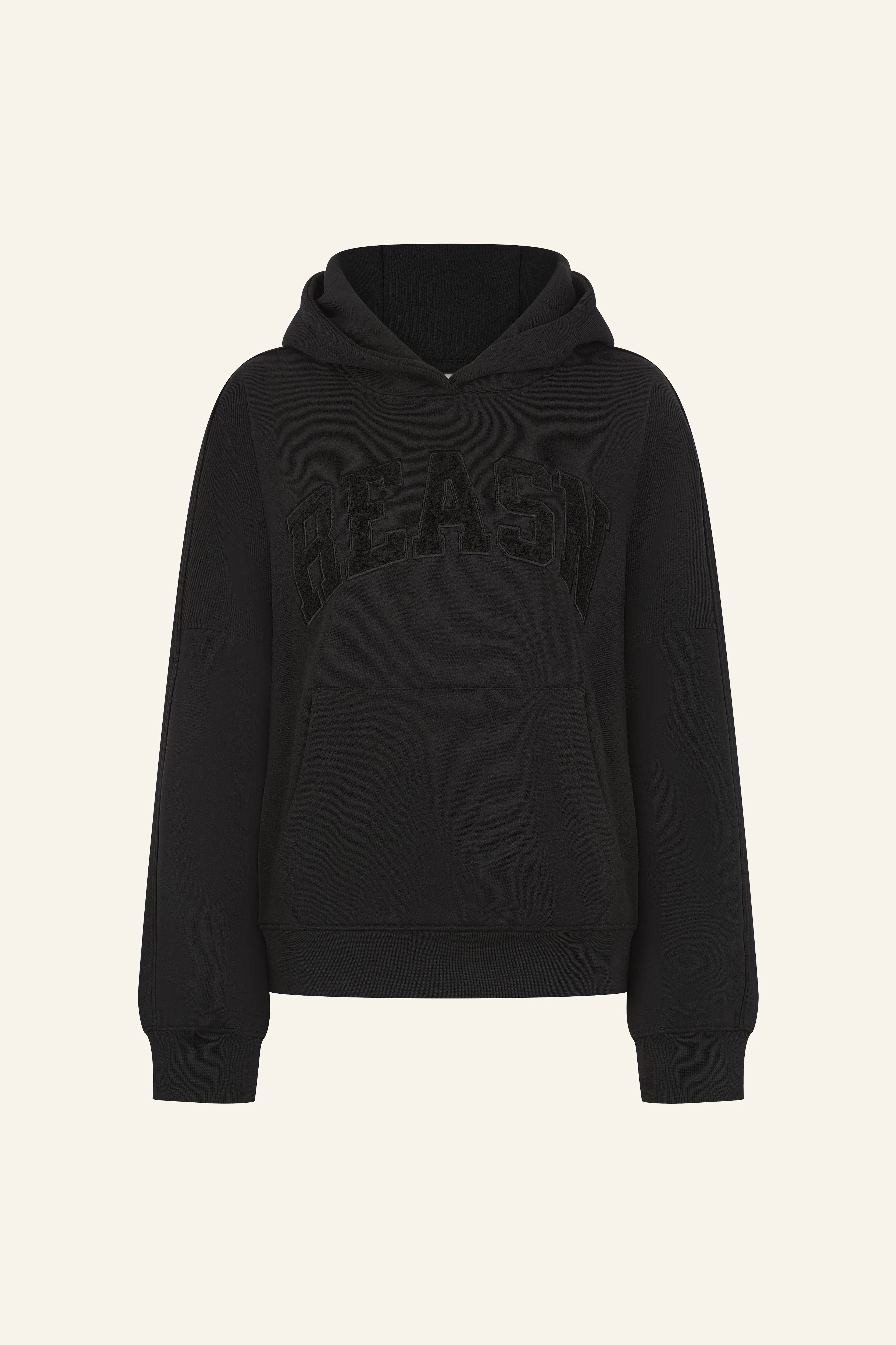 Oversized Branded Hoodie - Core Black - Image 9