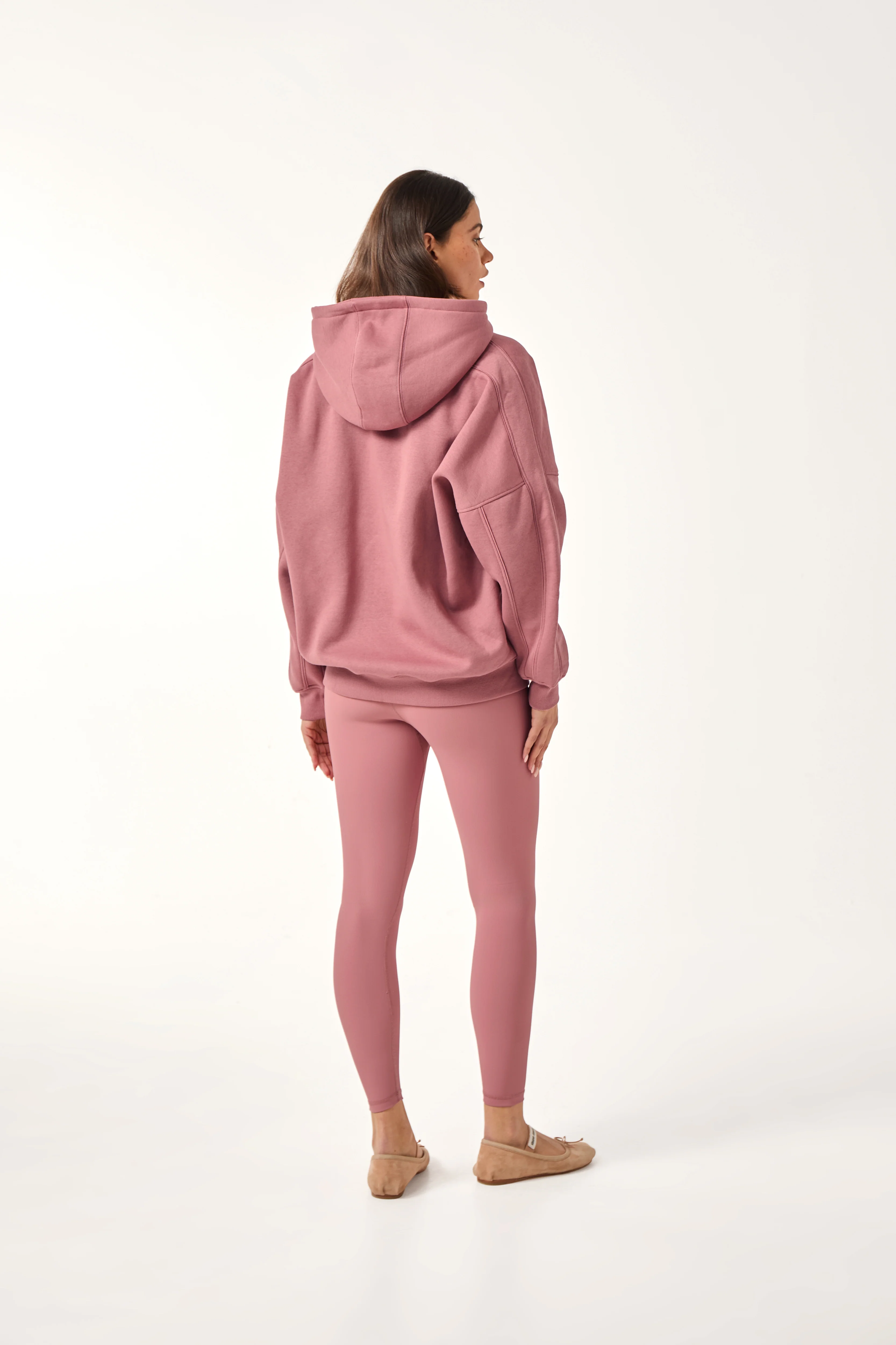 Oversized Branded Hoodie - Blush Pink - Image 5
