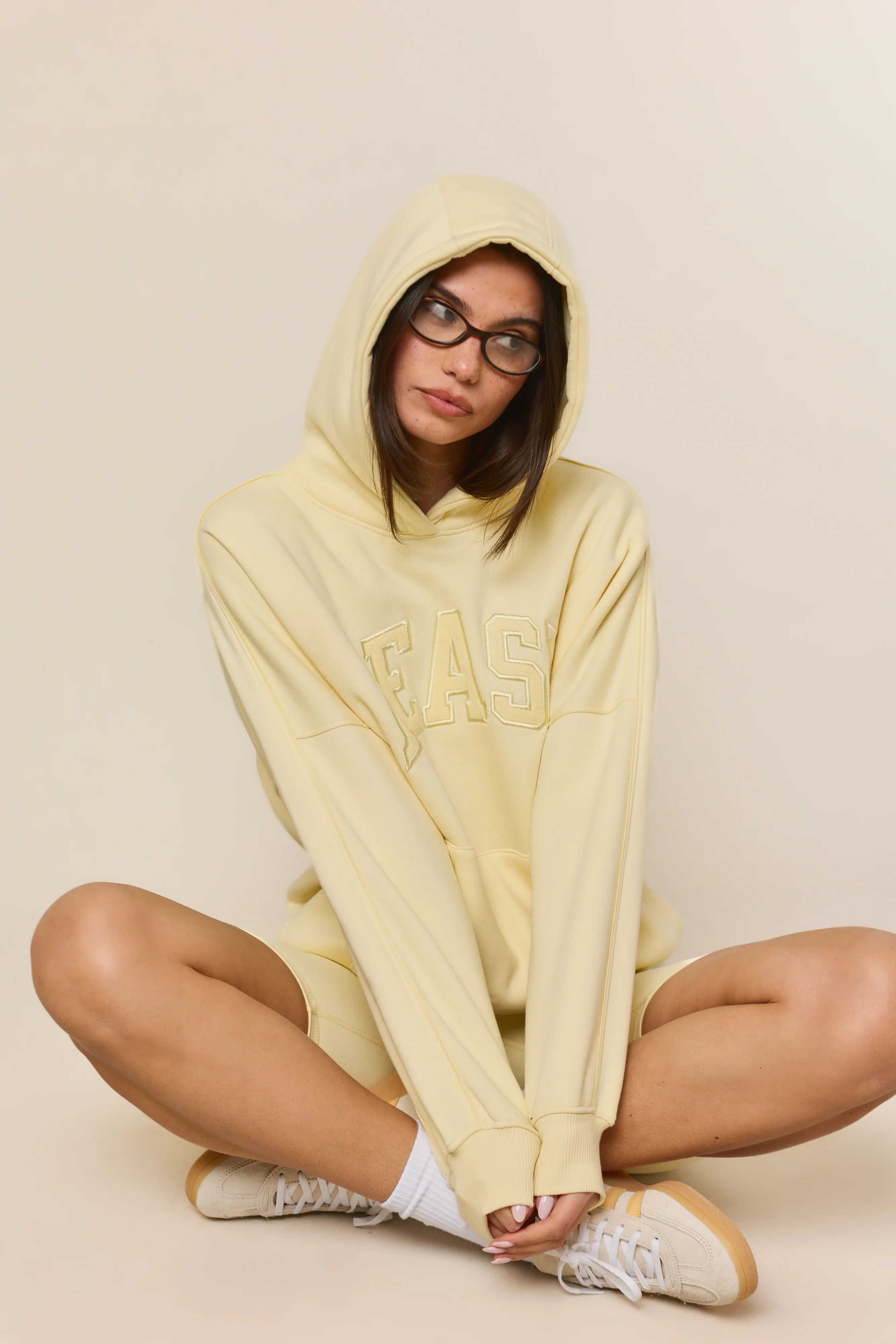 Oversized Branded Hoodie - Lemon Sorbet - Image 3