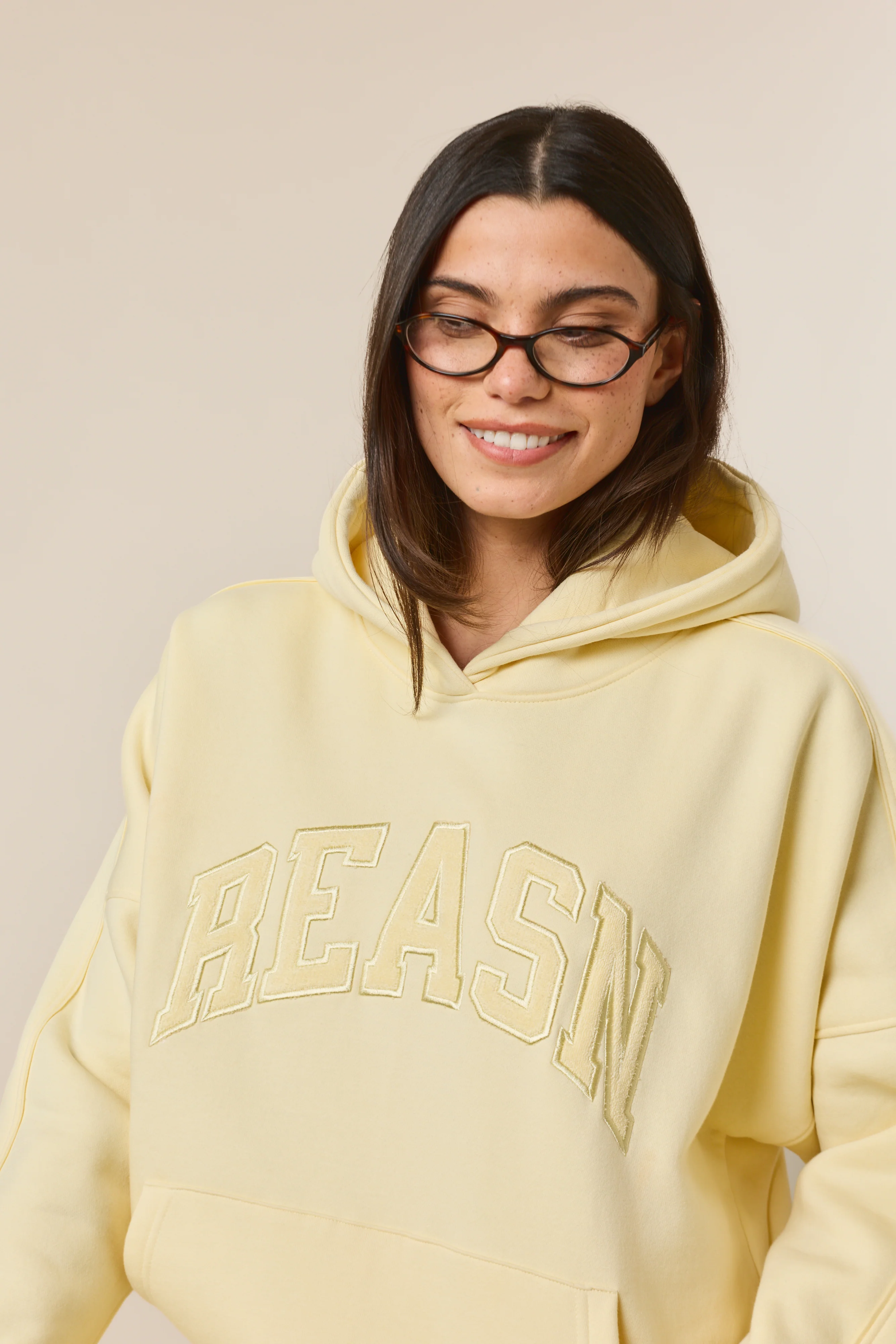Oversized Branded Hoodie - Lemon Sorbet - Image 4