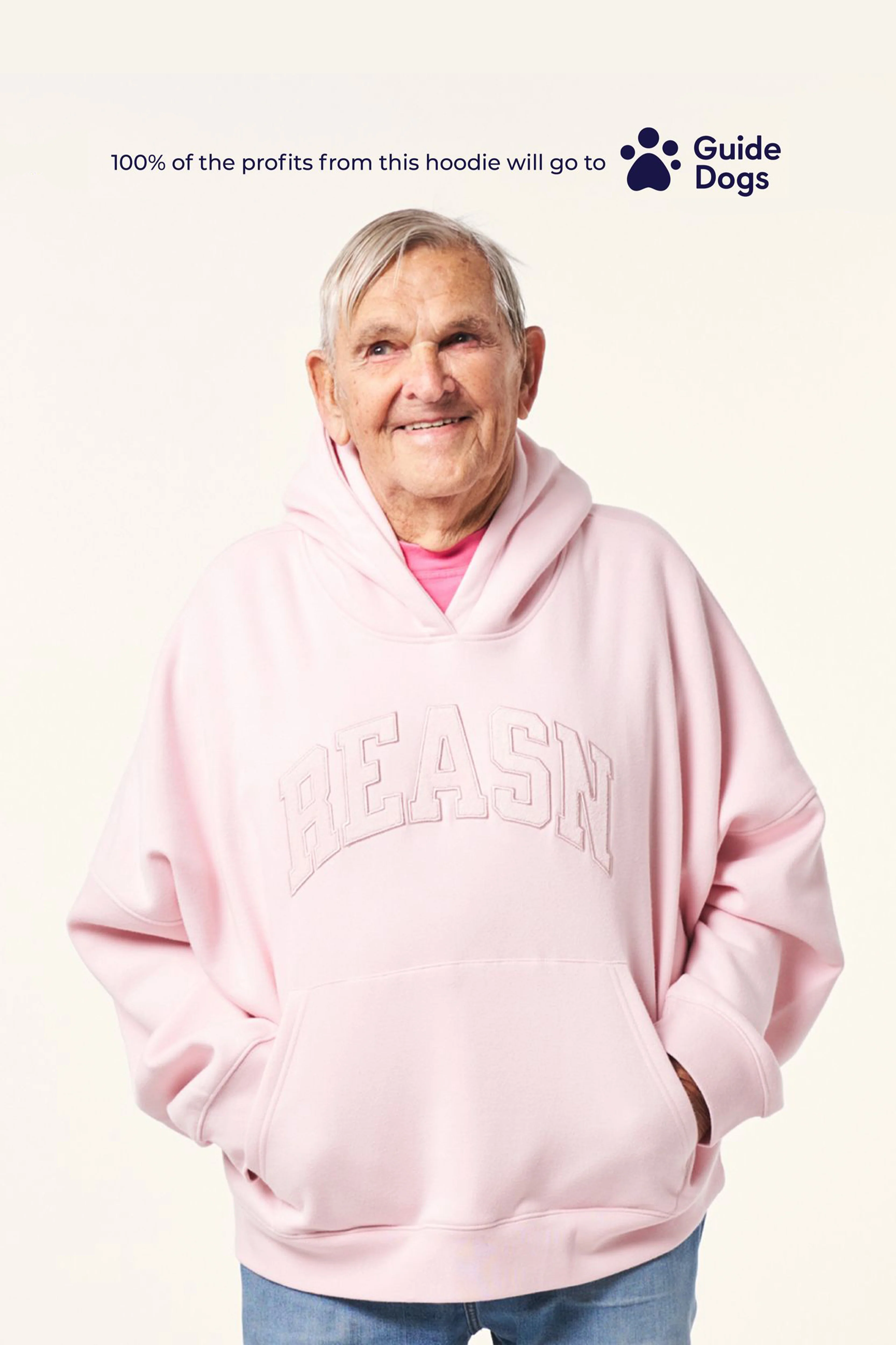 Grandad's Charity Oversized Branded Hoodie - Pink