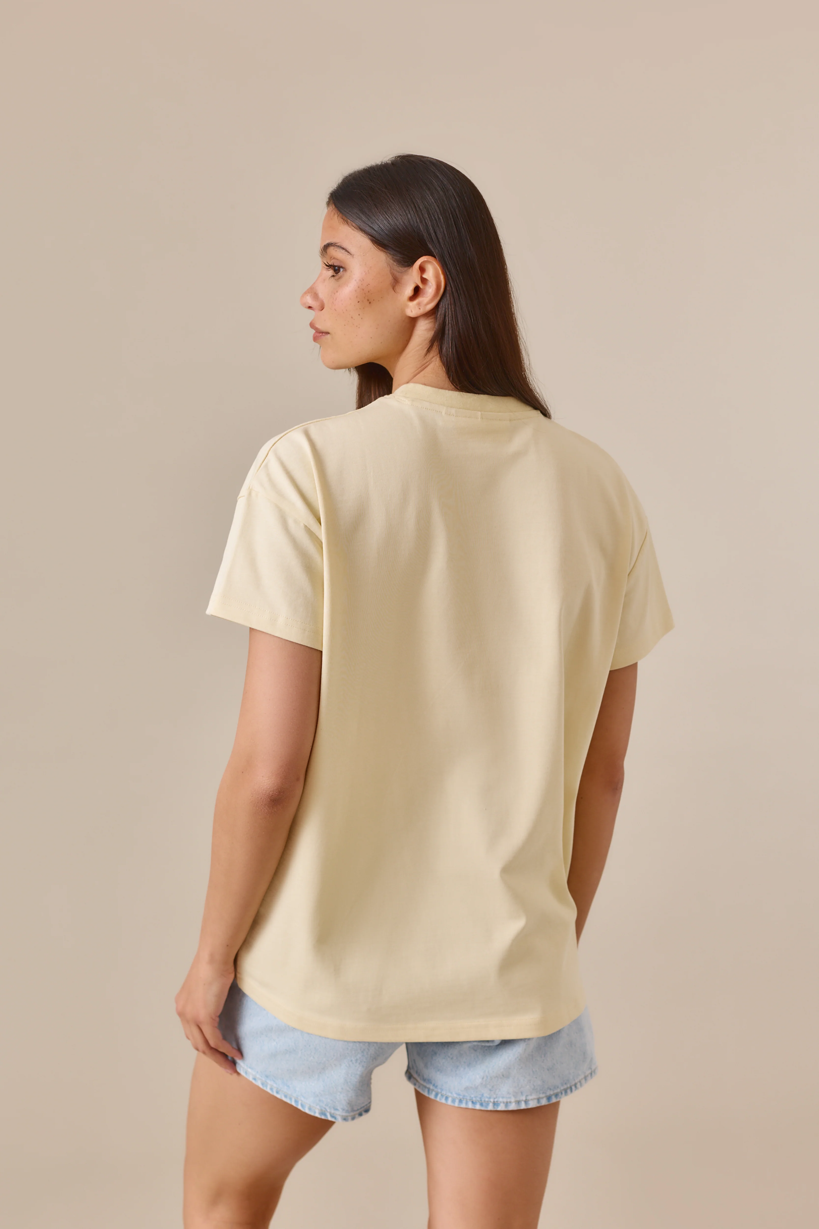 Oversized Branded T-Shirt - Lemon Sorbet - Image 3