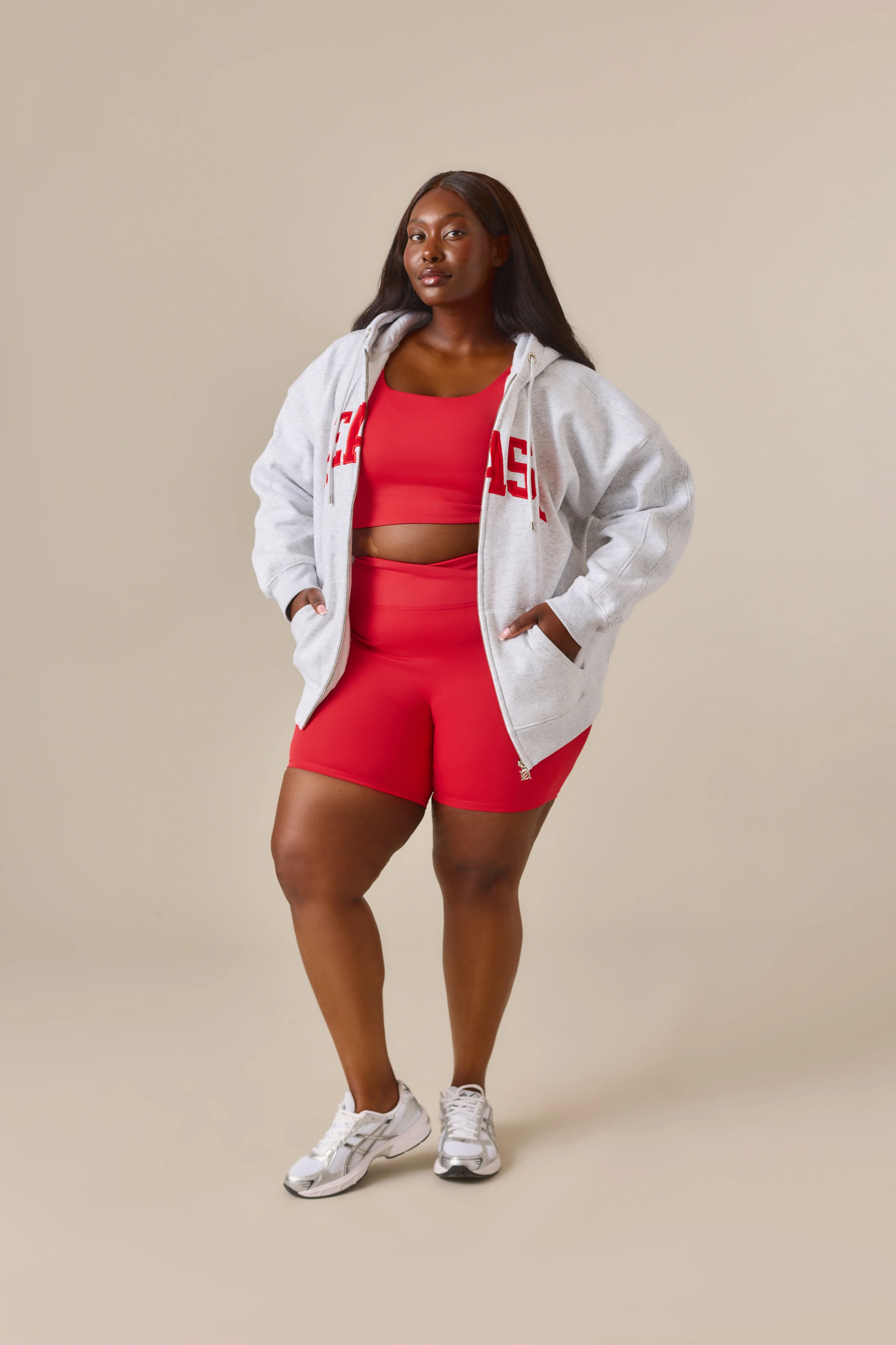 Zip Through Hoodie - Jalapeño Red - Image 9