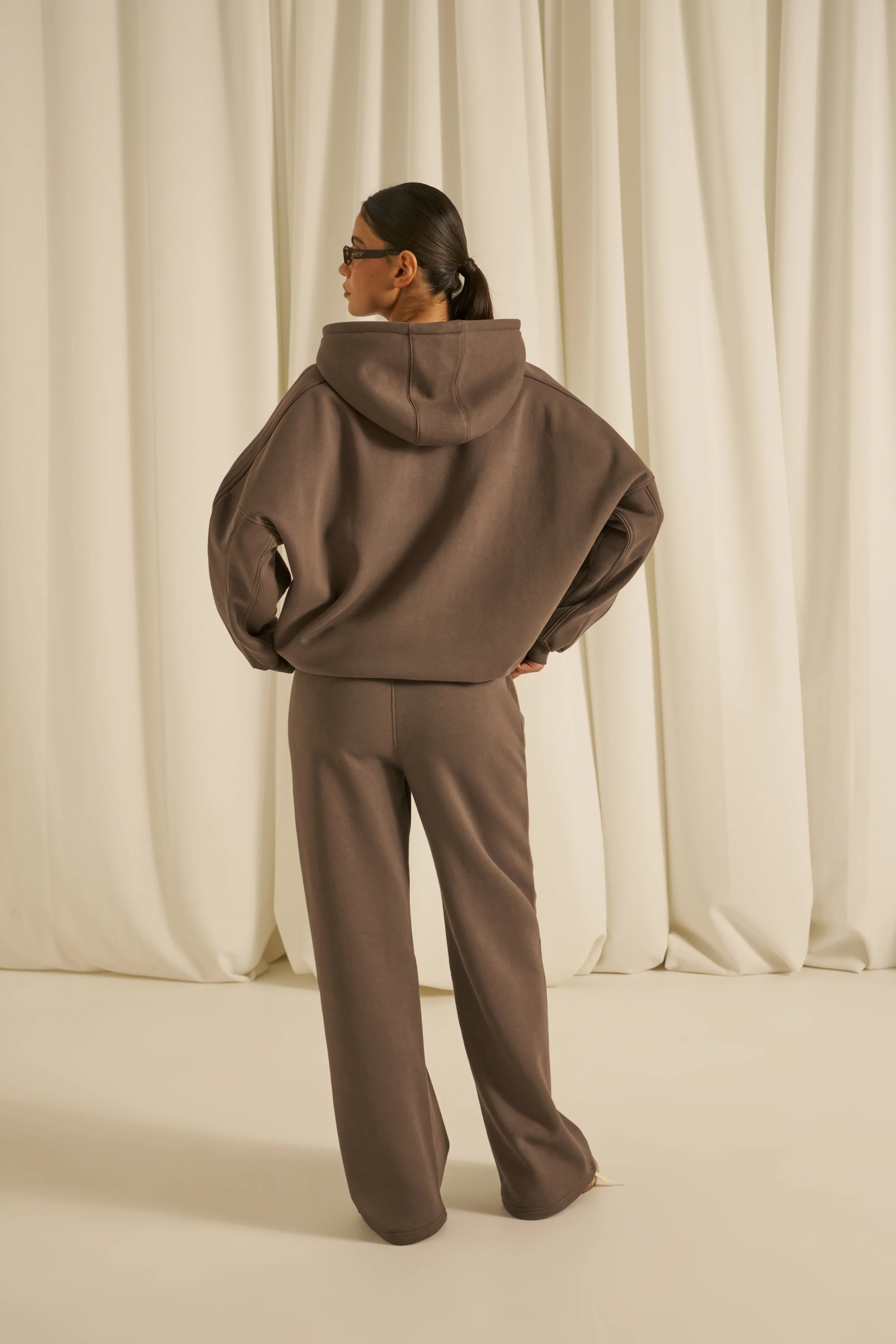 Oversized Graphic Hoodie - Plum Truffle - Image 6