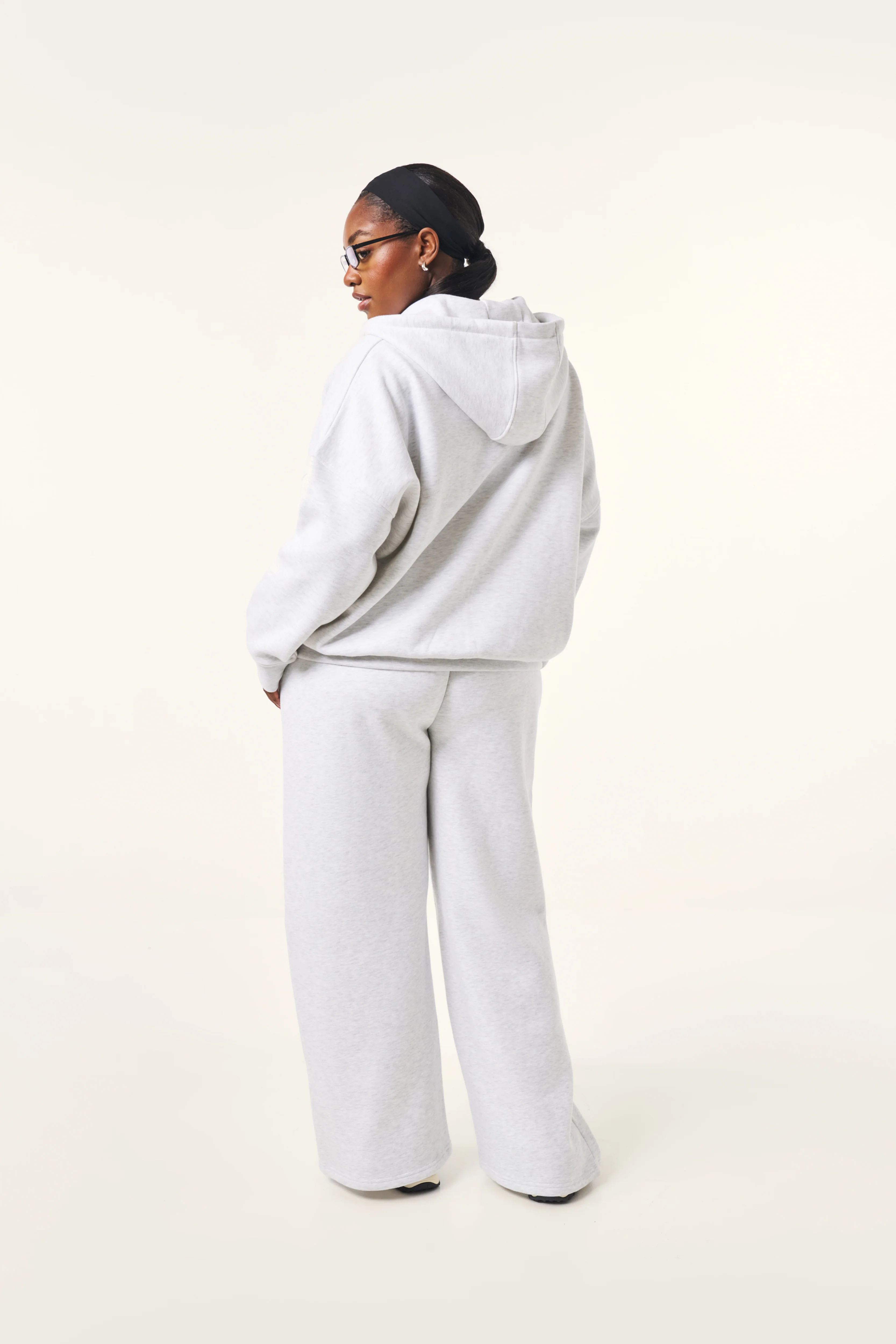 Zip Through Hoodie - Grey Marl - Image 4