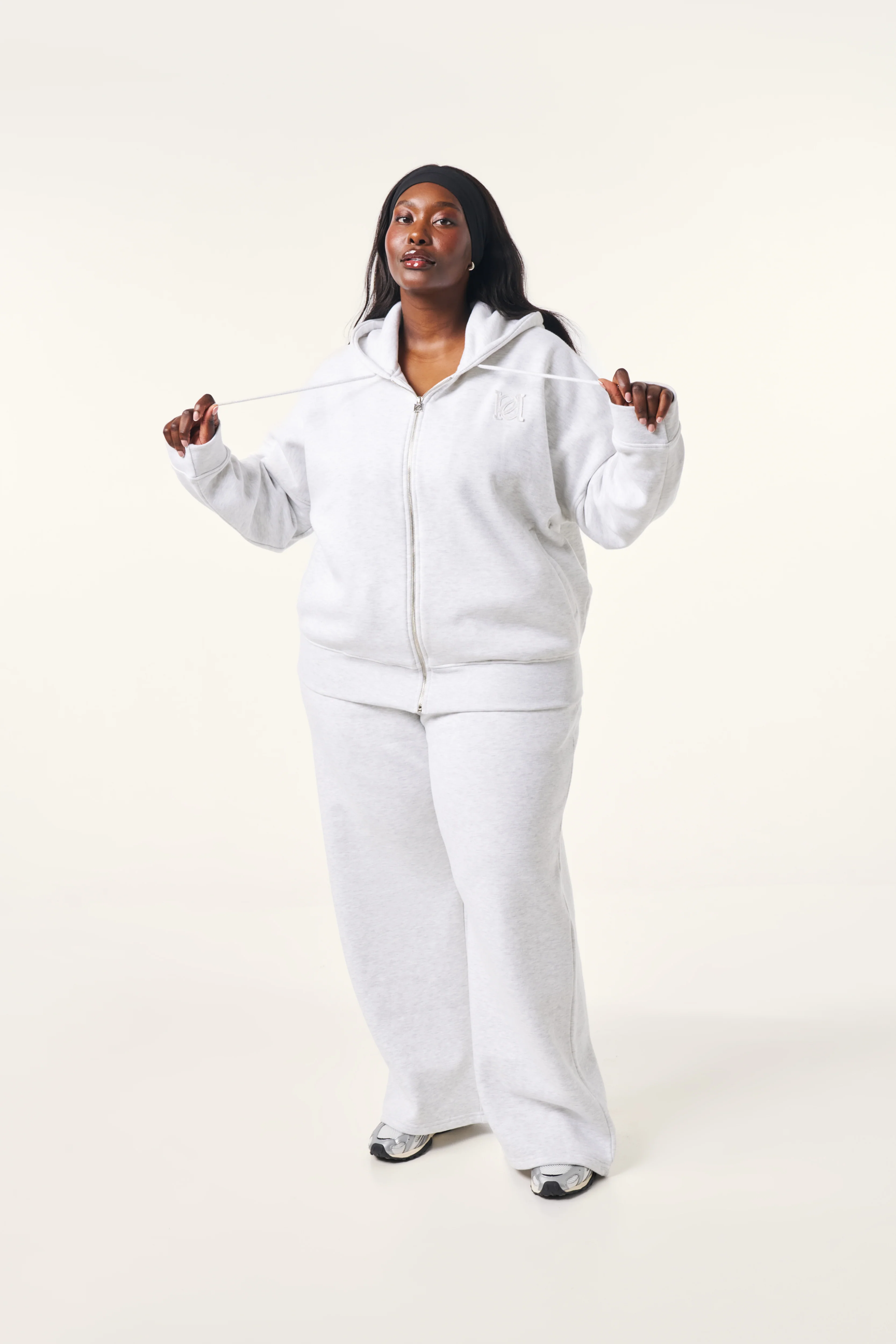 Zip Through Hoodie - Grey Marl - Image 6