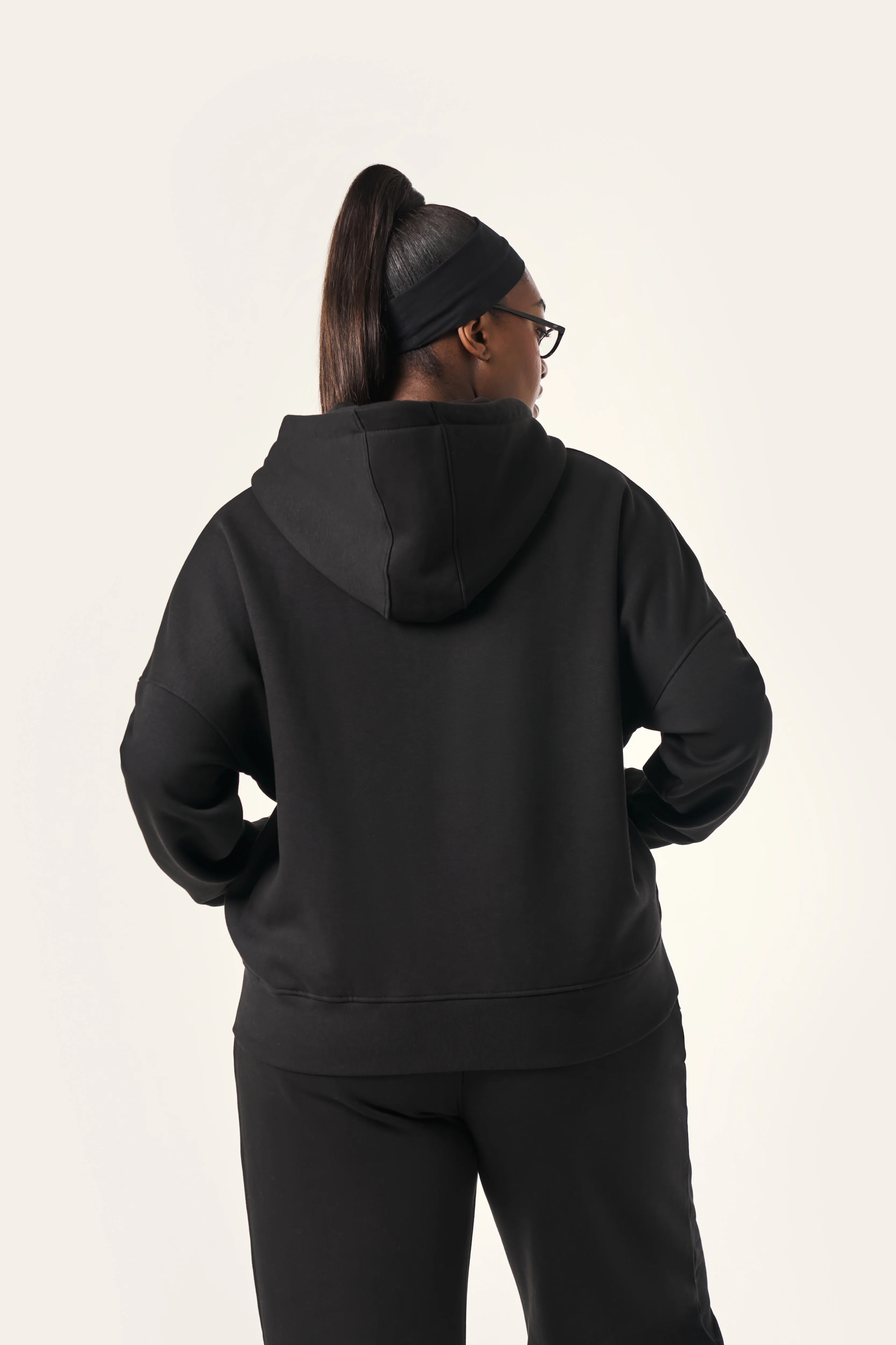 Zip Through Hoodie - Core Black - Image 7