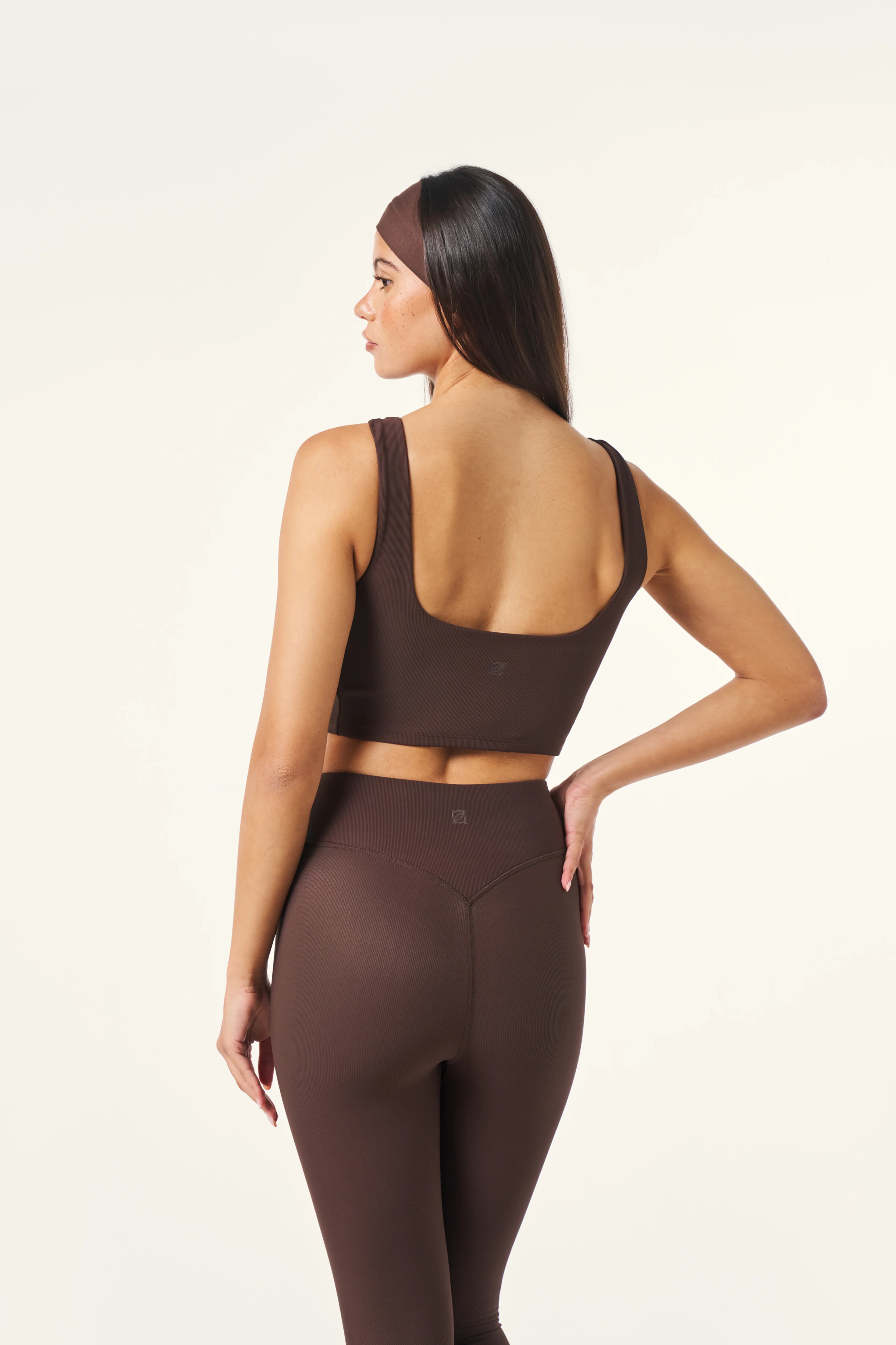 The Sculpt Built In Sports Bra - Espresso - Image 3