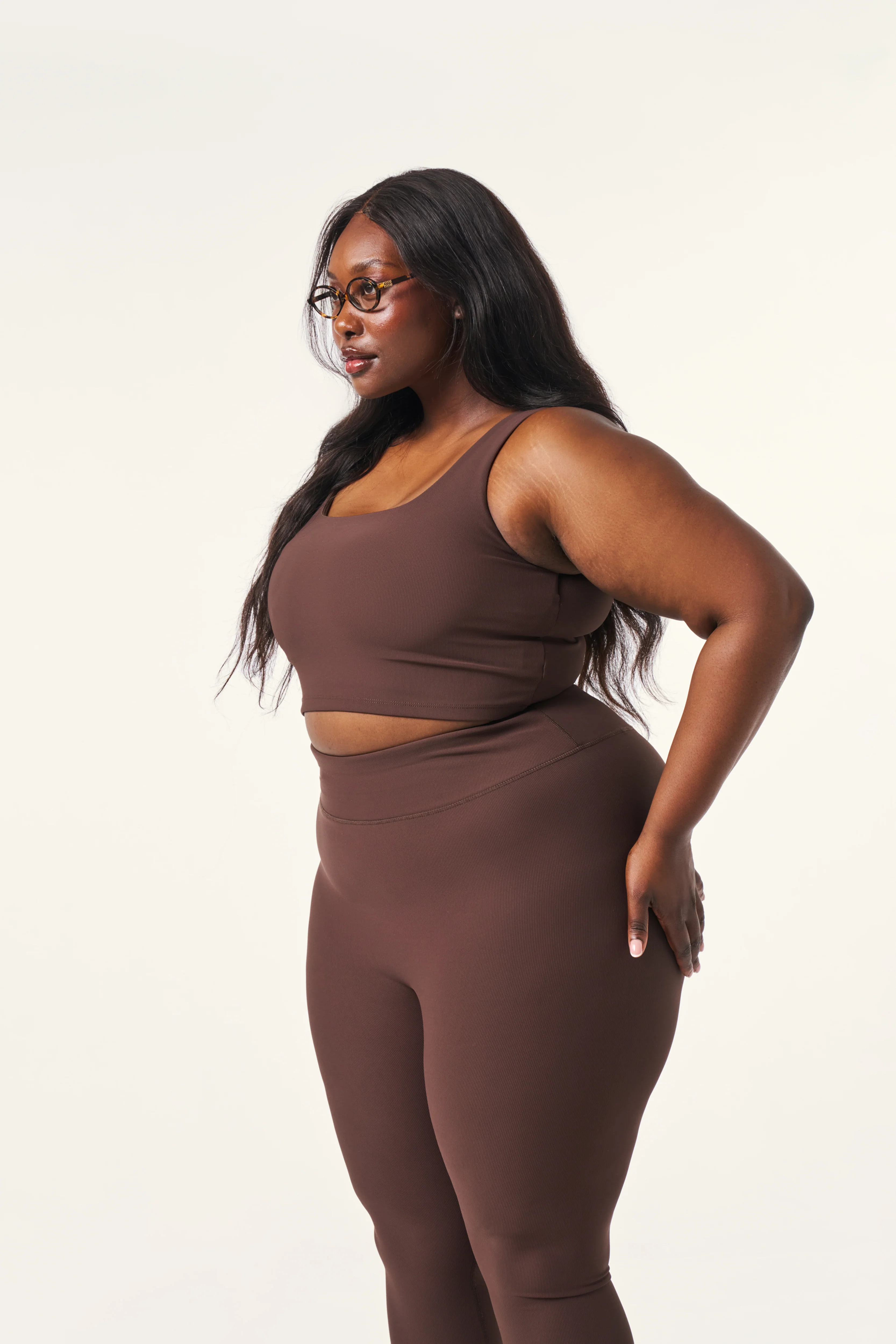 The Sculpt Built In Sports Bra - Espresso - Image 6