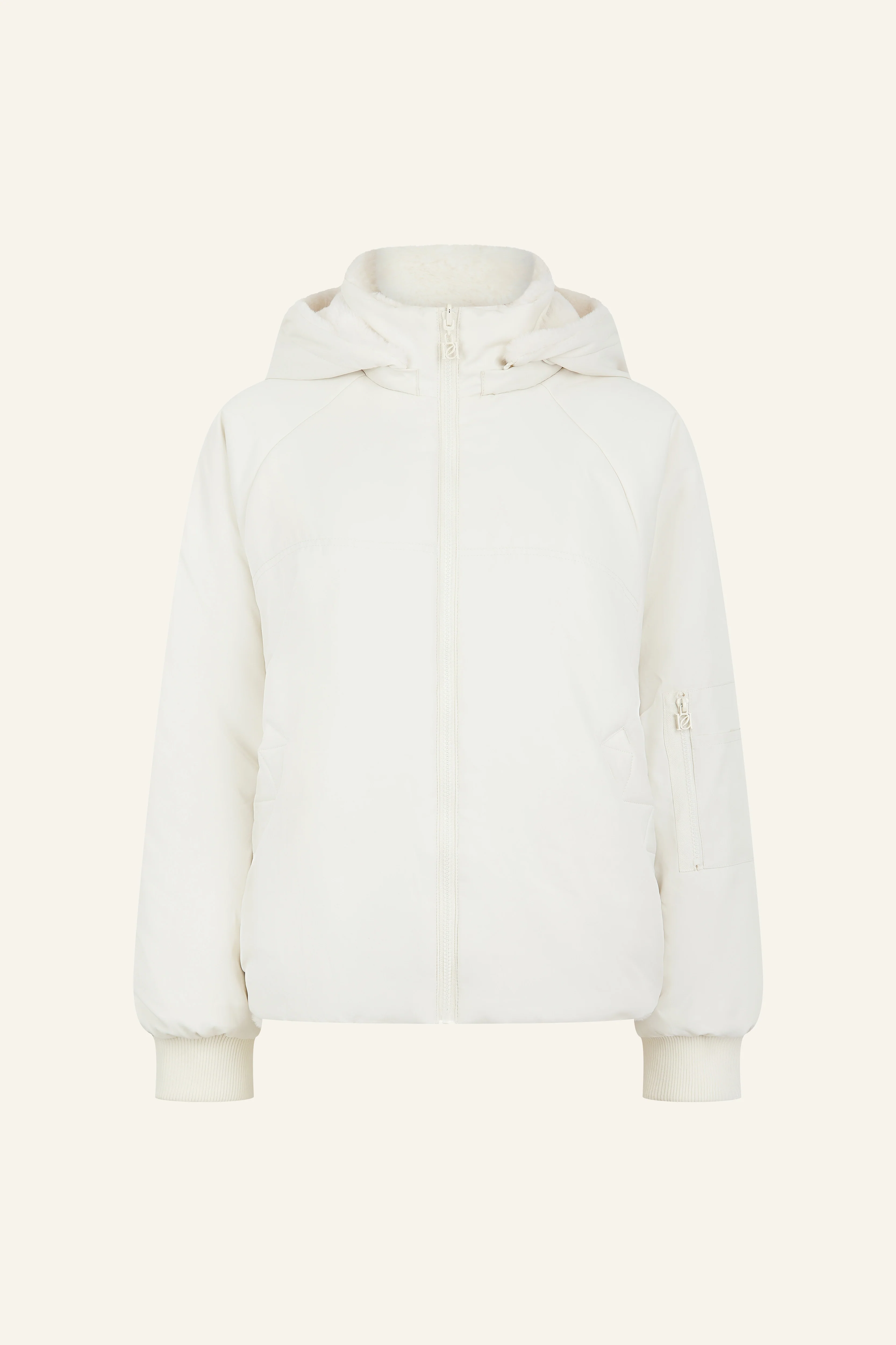 Reversible Faux Fur Coat - Crème - Image 21