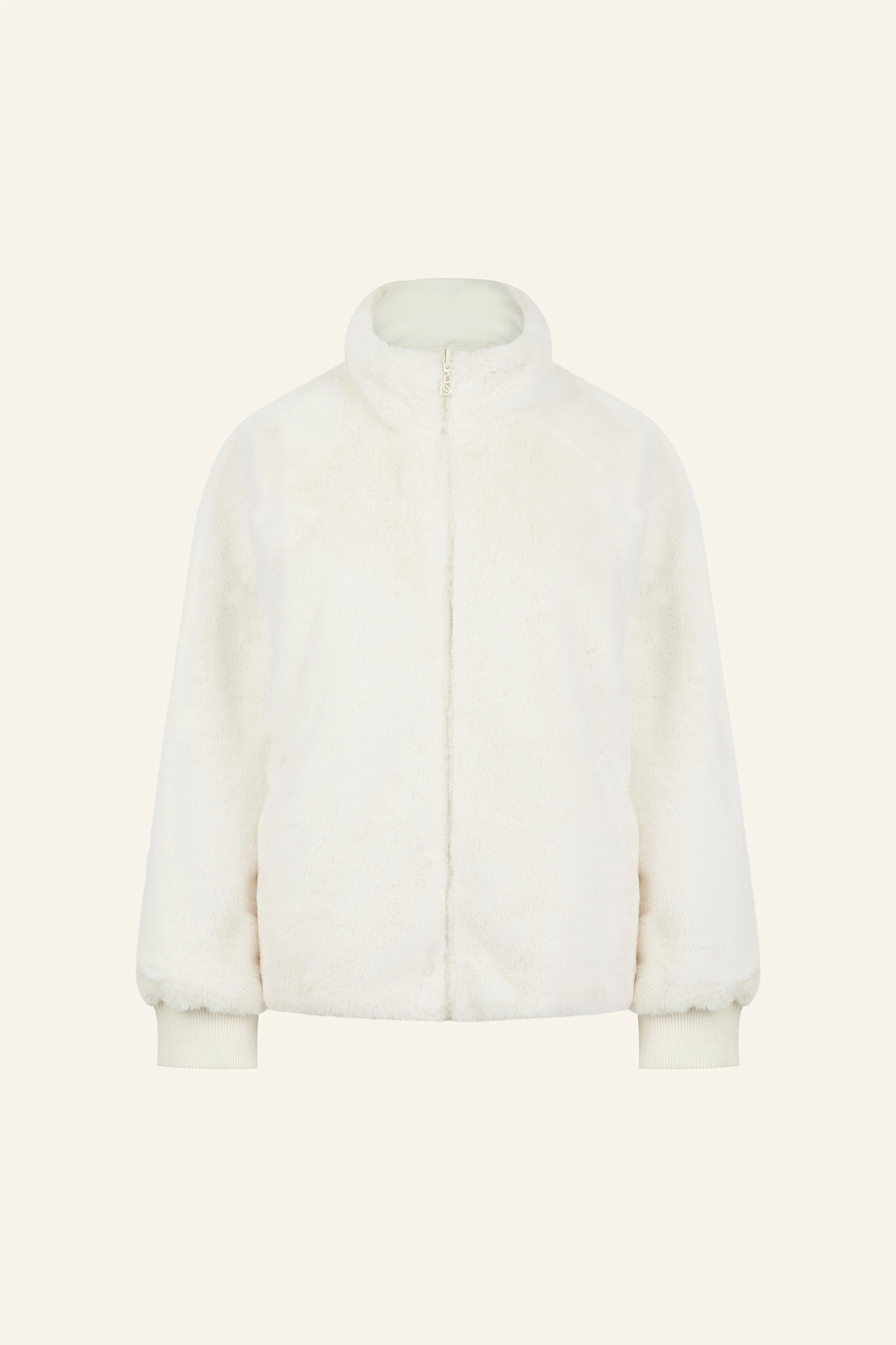 Reversible Faux Fur Coat - Crème - Image 22