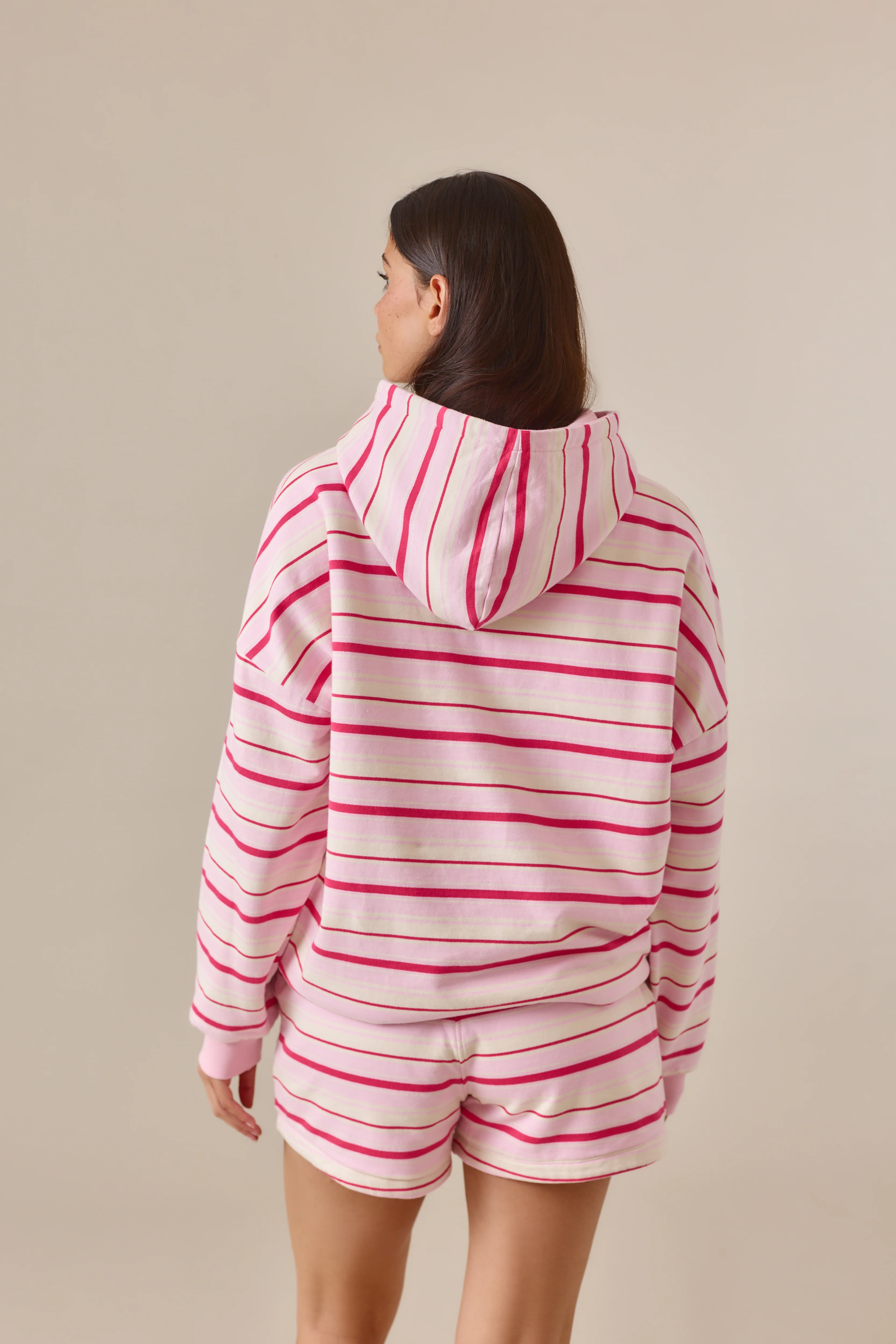 Reversible Stripe High Waist Shorts - Ballerina Pink - Image 16