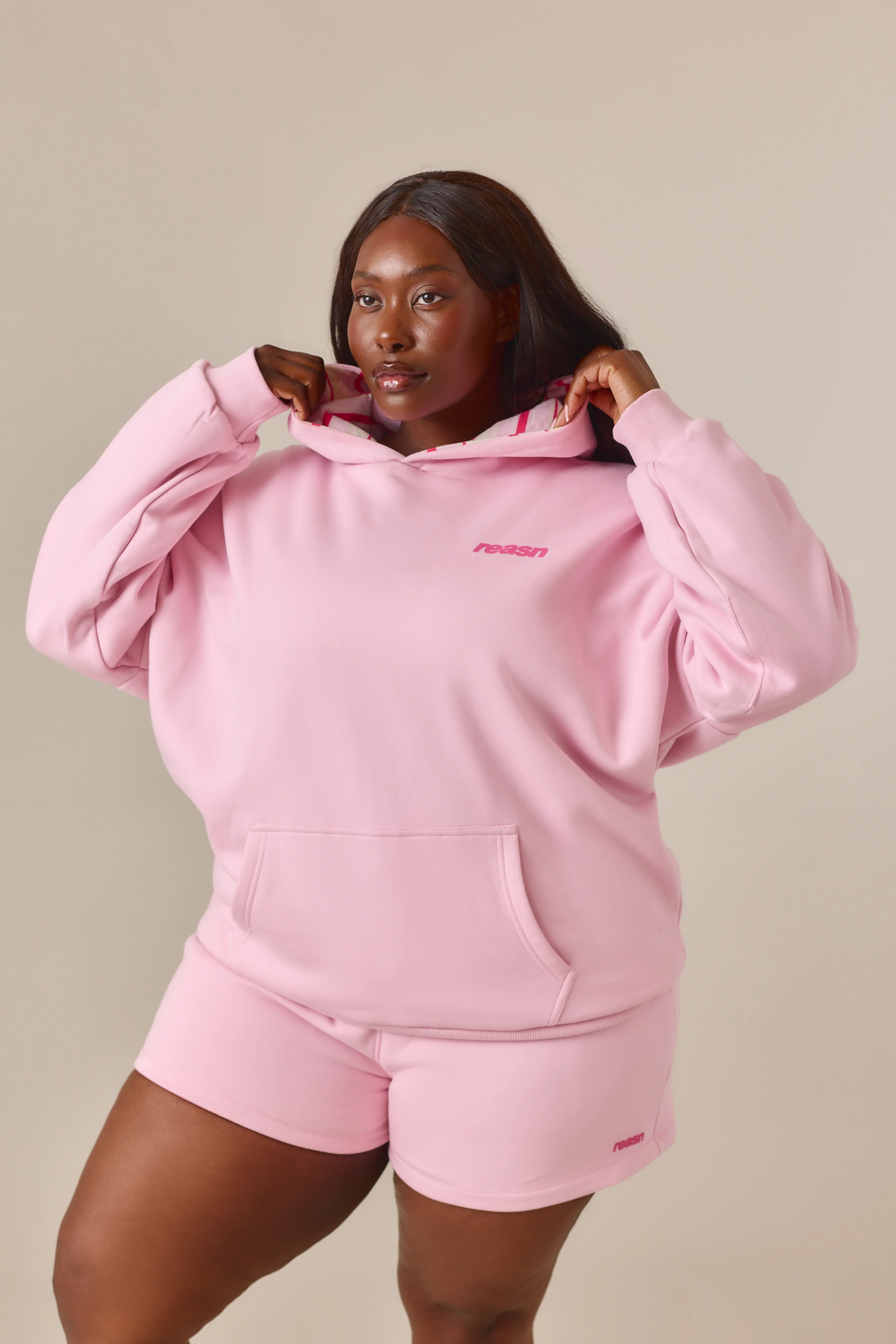 Reversible Stripe High Waist Shorts - Ballerina Pink - Image 18