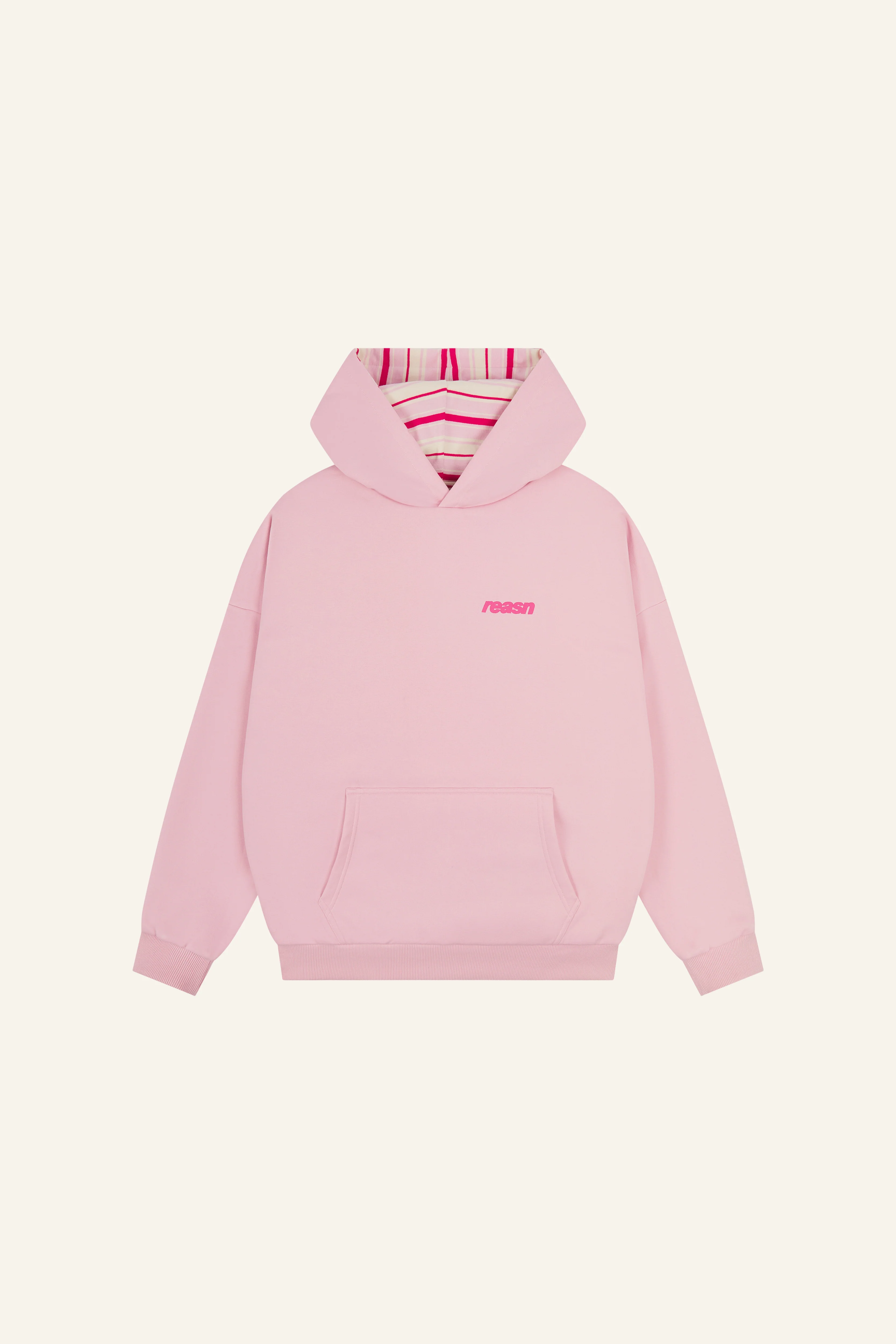 Reversible Stripe Oversized Hoodie - Ballerina Pink - Image 18