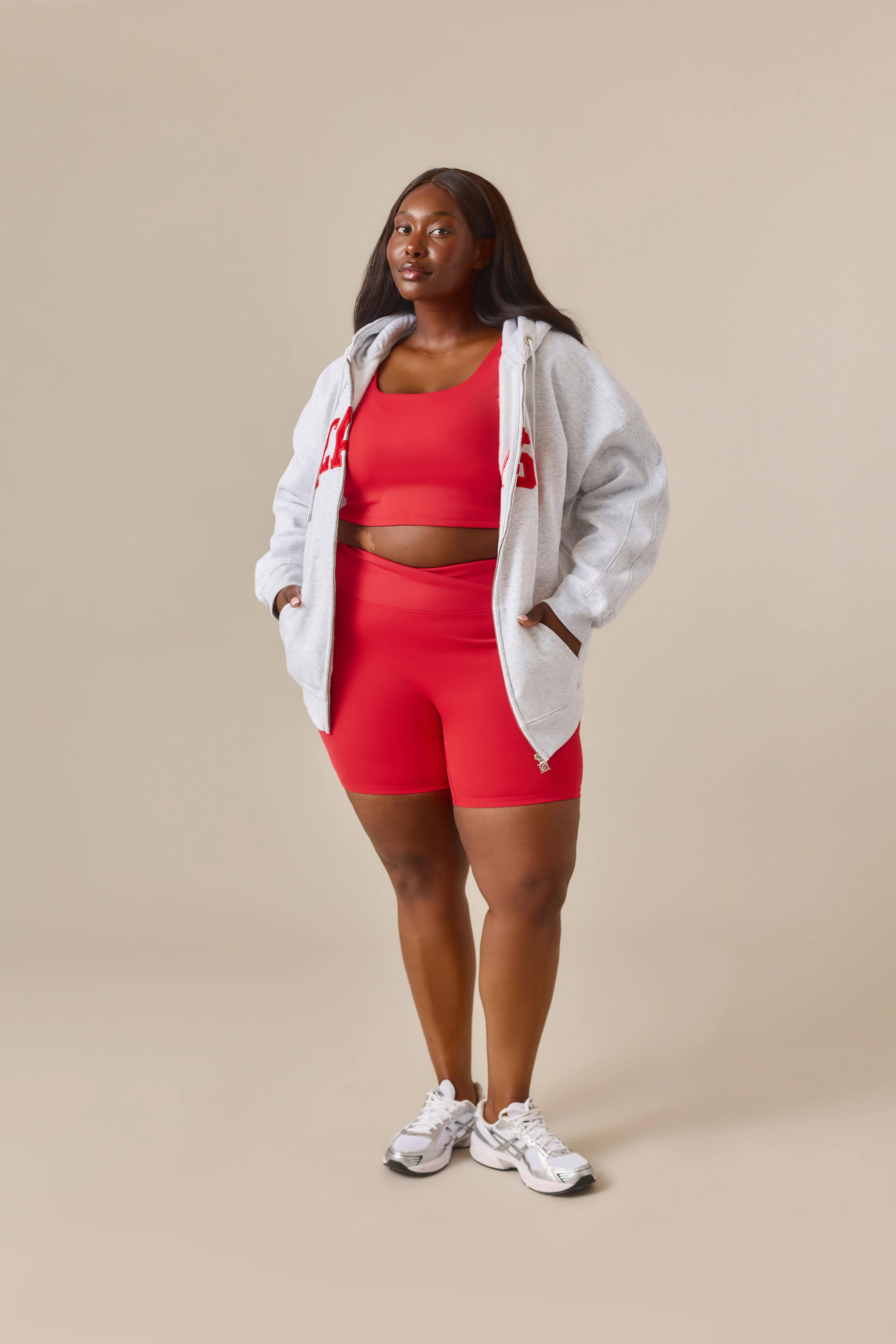Smoothform Wrap Waistband Cycling Shorts - Jalapeño Red - Image 6