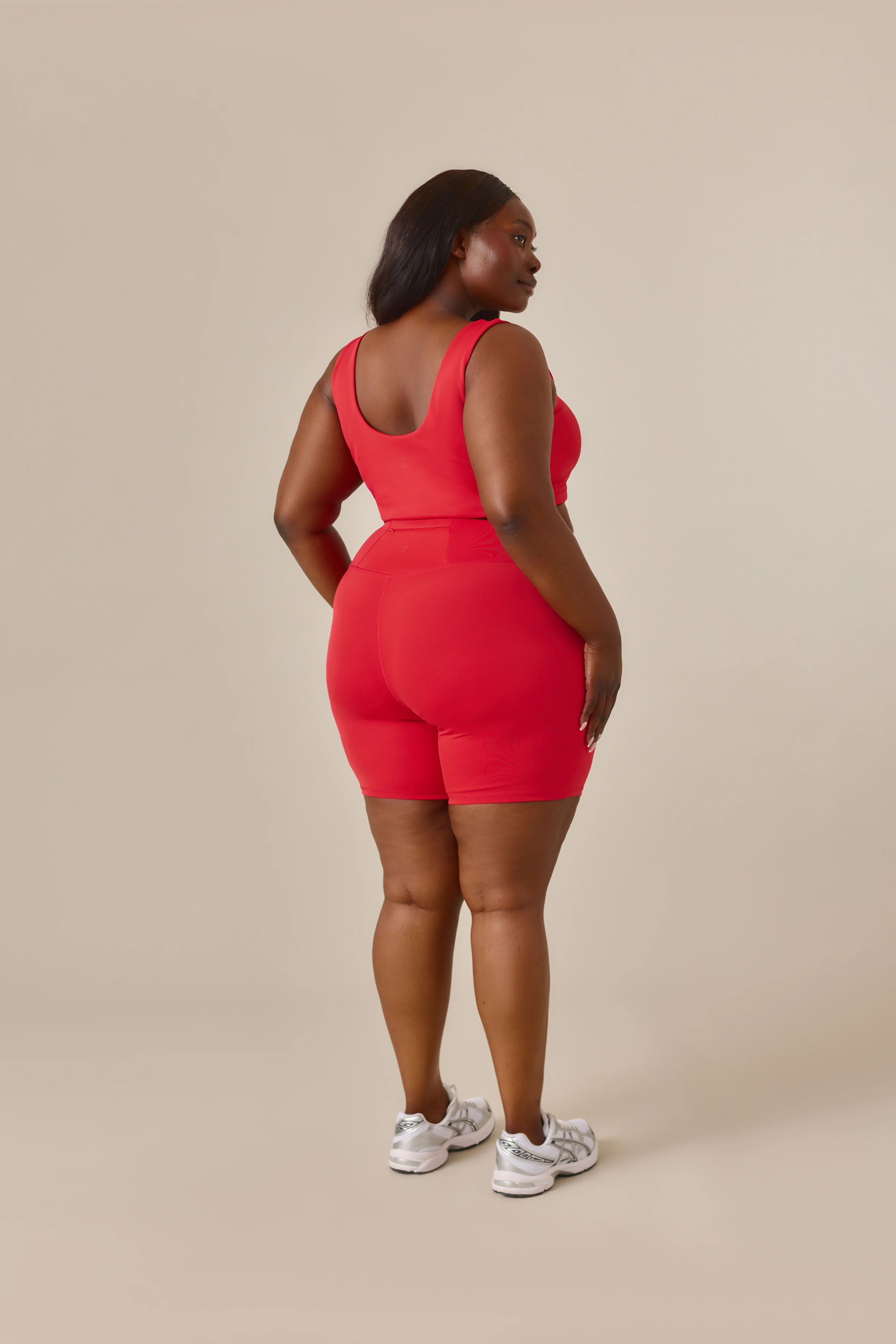 Smoothform Wrap Waistband Cycling Shorts - Jalapeño Red - Image 8