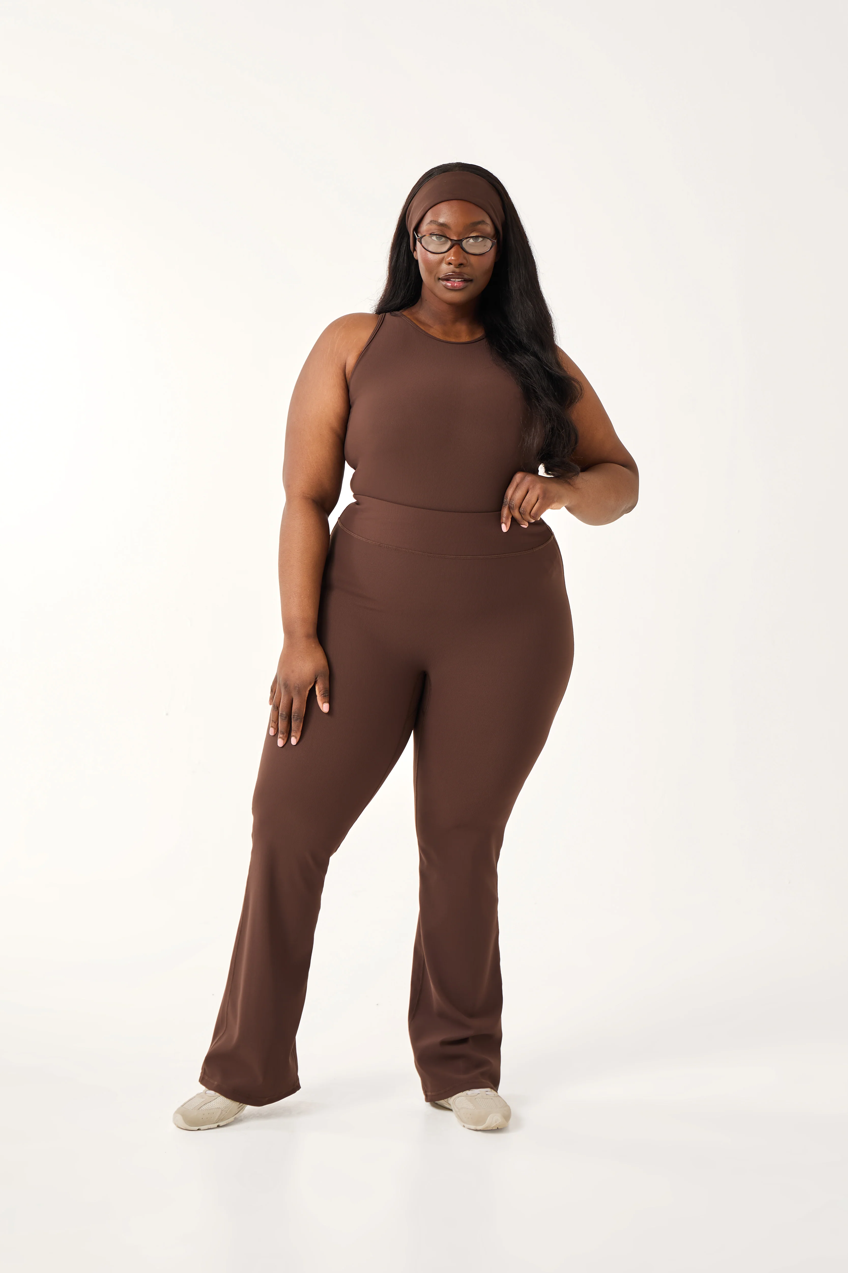 The Sculpt Flare Leg Trouser - Espresso - Image 5