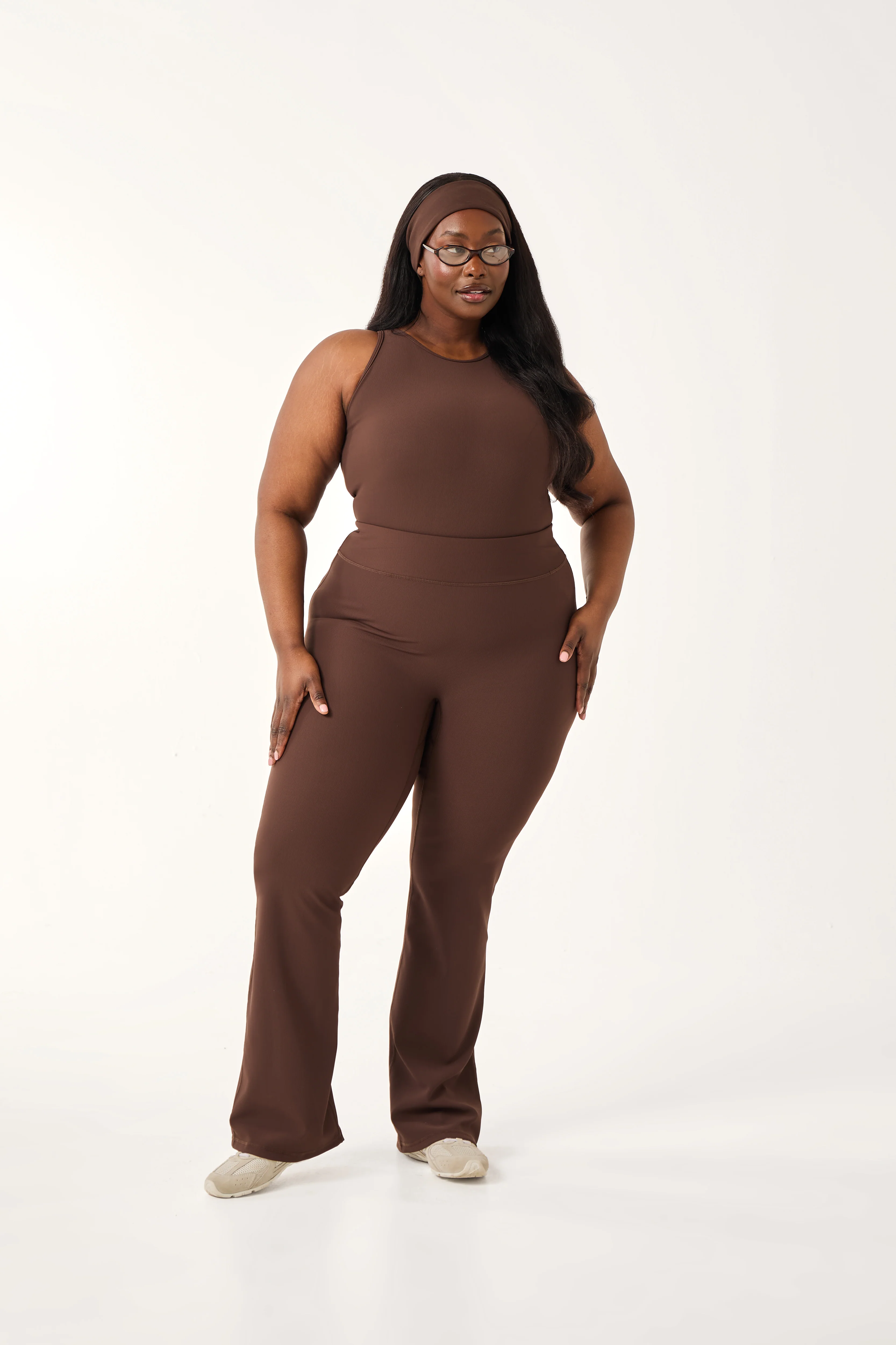 The Sculpt Flare Leg Trouser - Espresso - Image 6