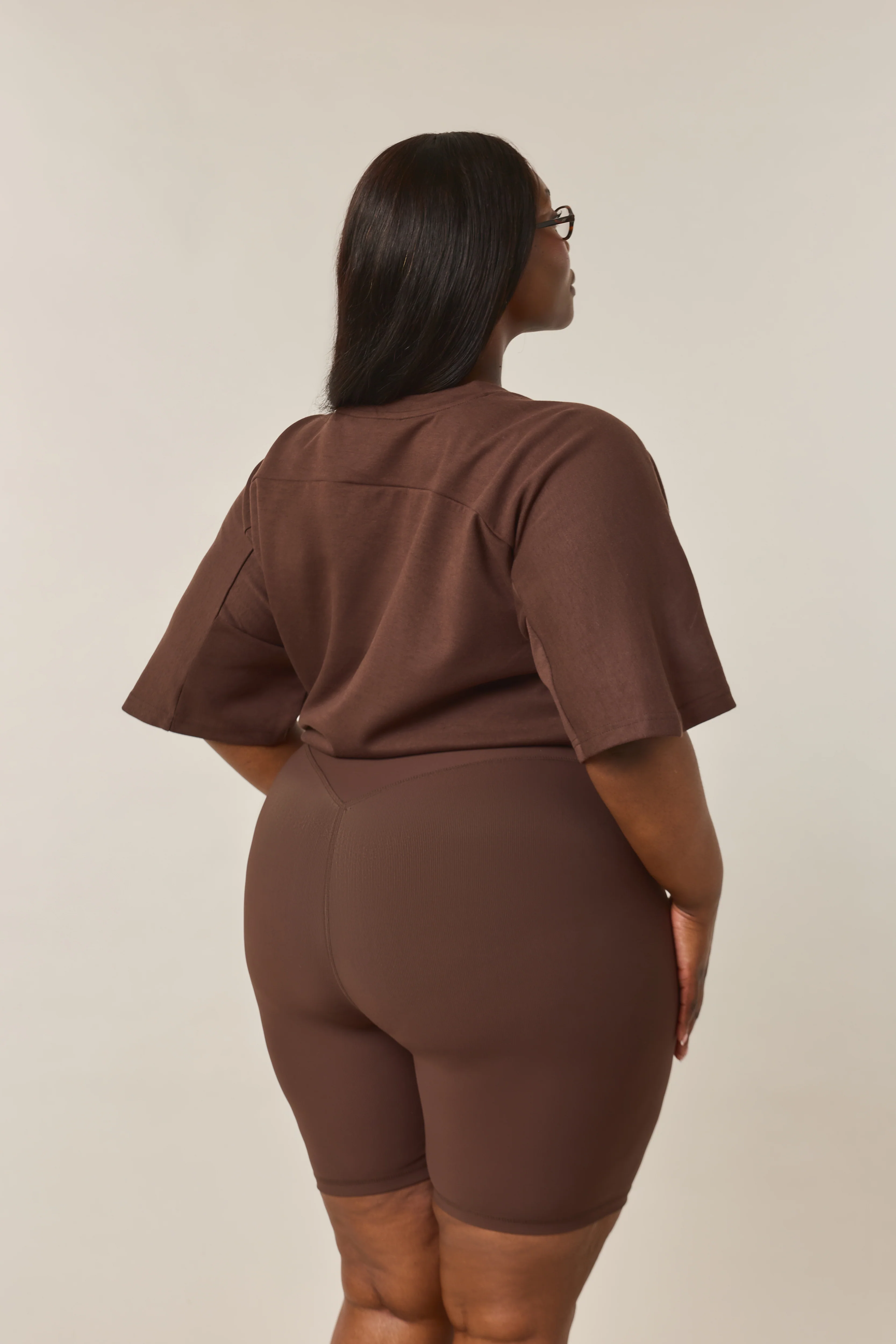 The Sculpt High Waist Cycling Shorts - Espresso - Image 11