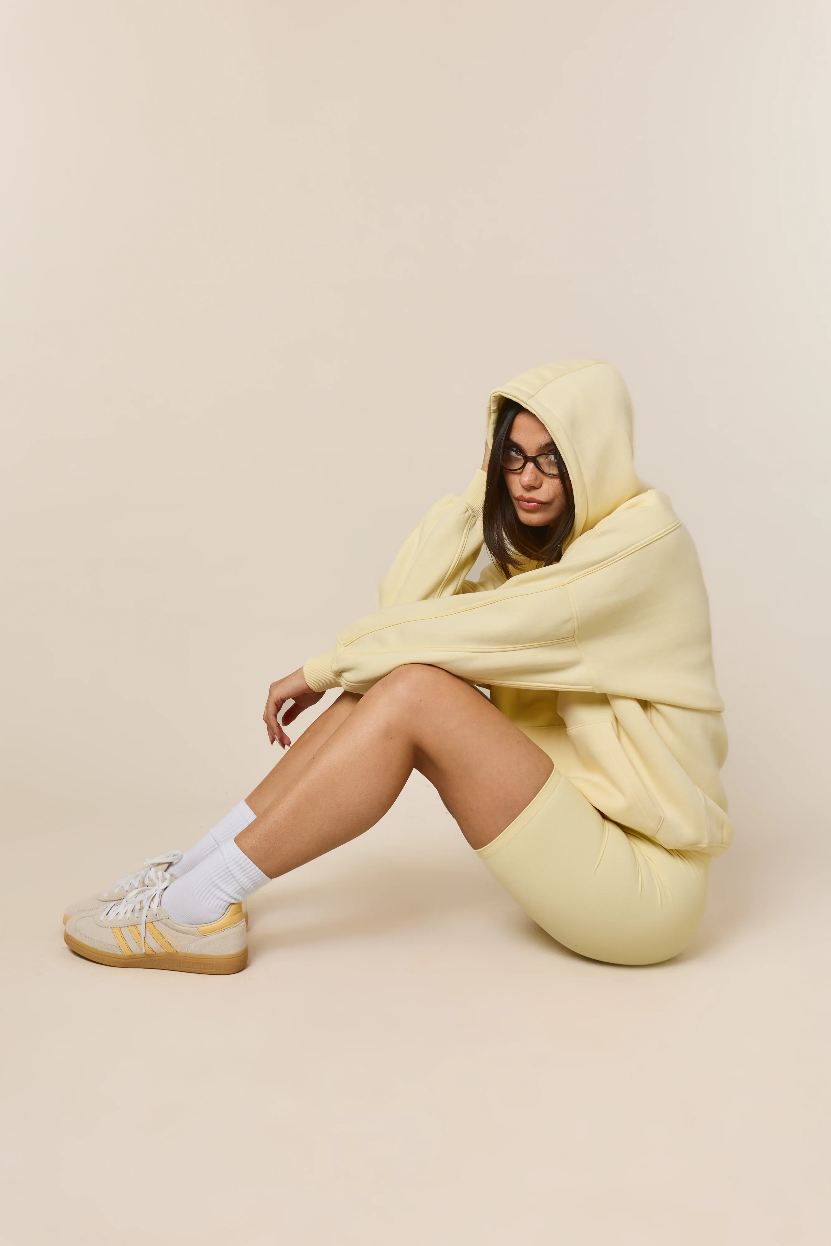 The Sculpt High Waist Cycling Shorts - Lemon Sorbet - Image 6