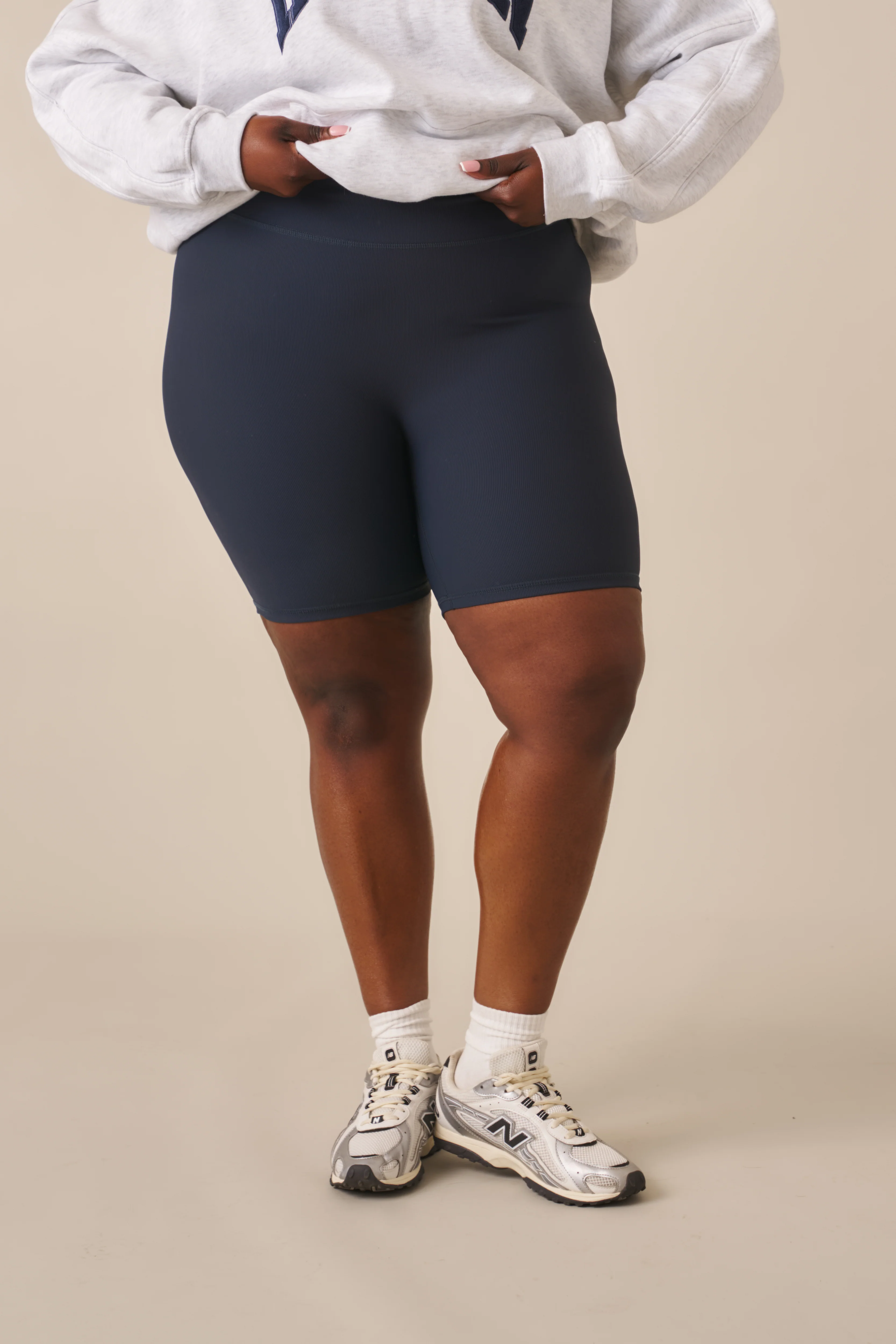 The Sculpt High Waist Cycling Shorts - Midnight Blue - Image 7