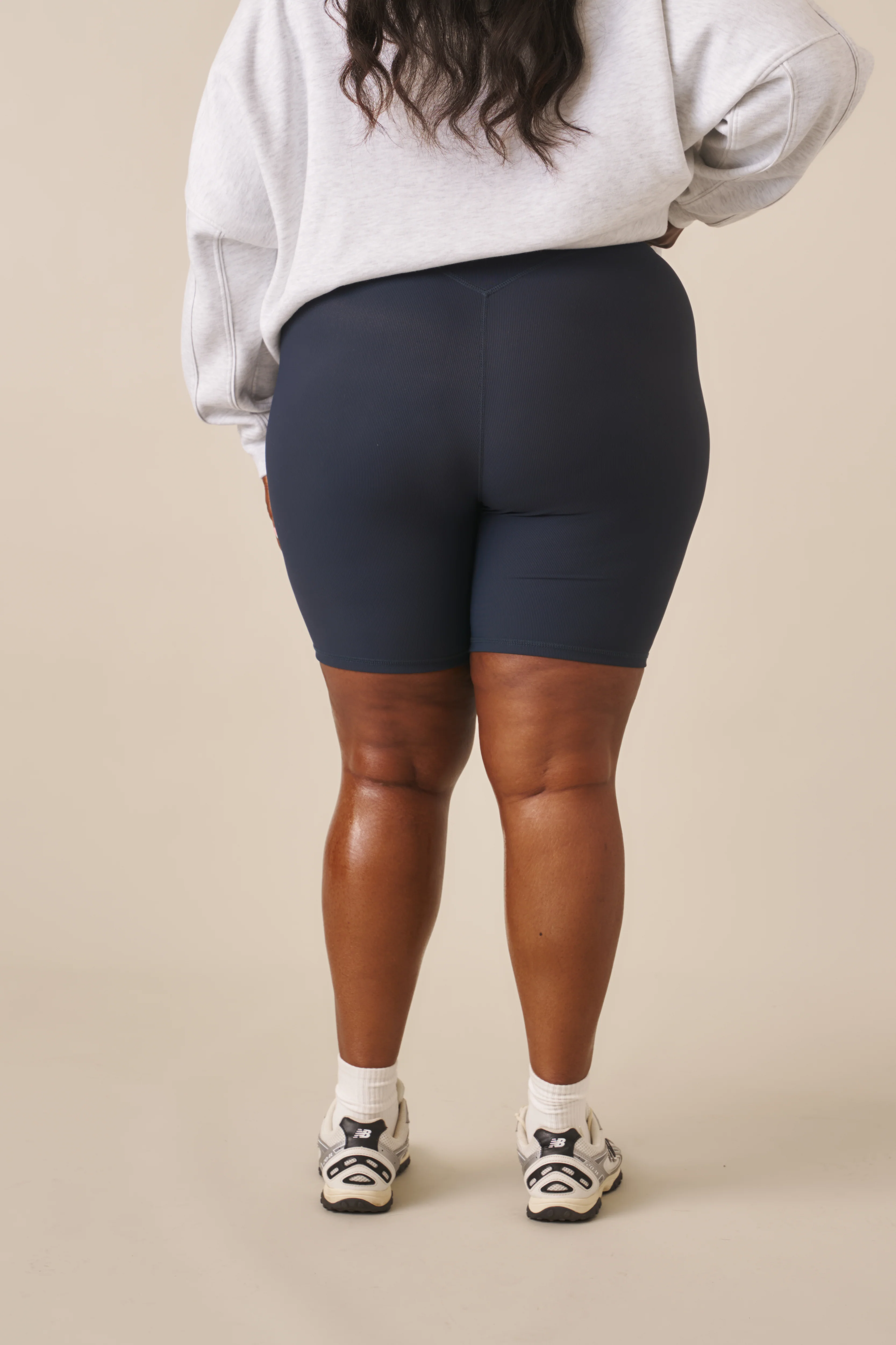 The Sculpt High Waist Cycling Shorts - Midnight Blue - Image 8