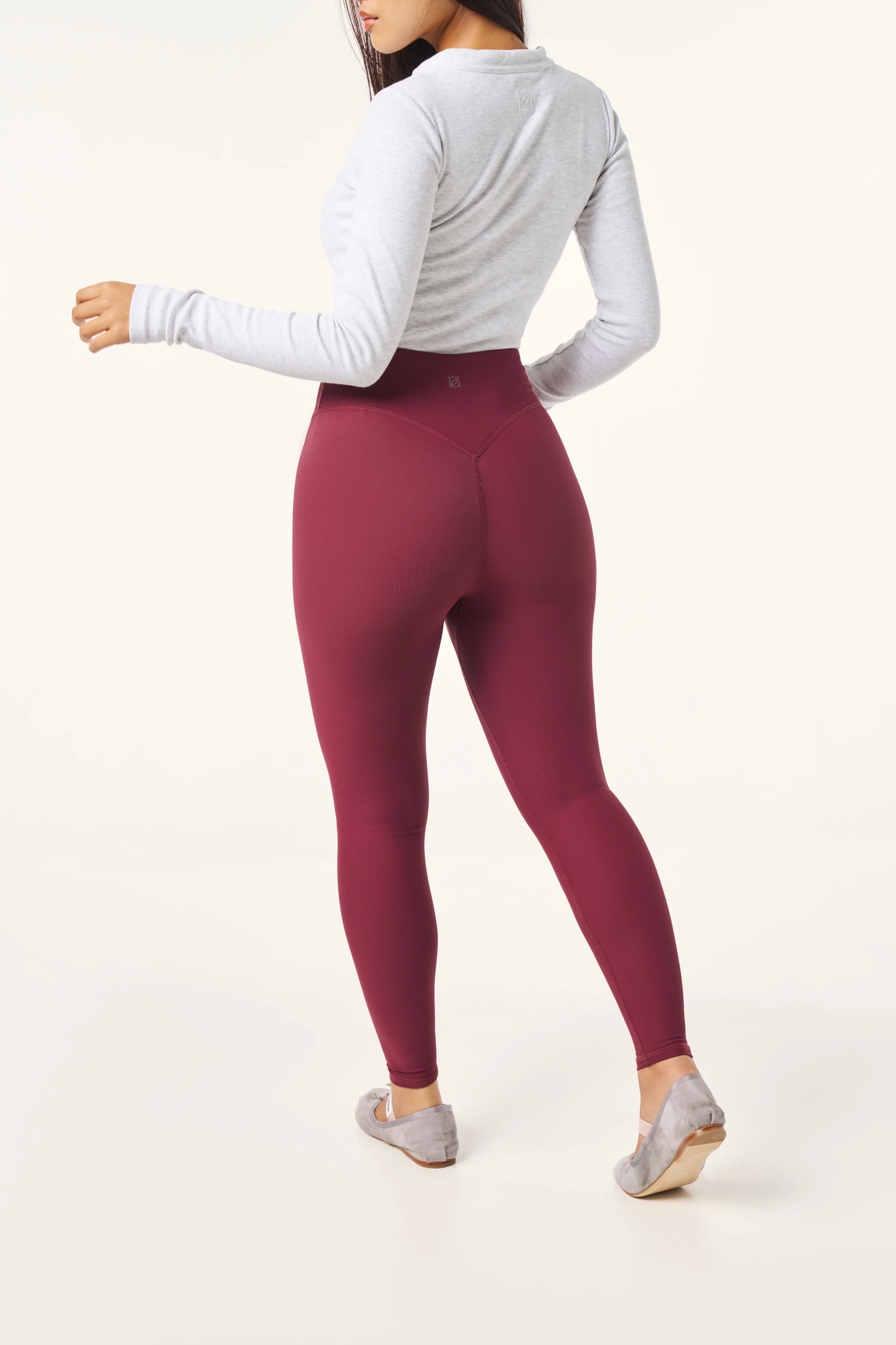 The Sculpt High Waist Leggings - Dark Cherry - Image 6
