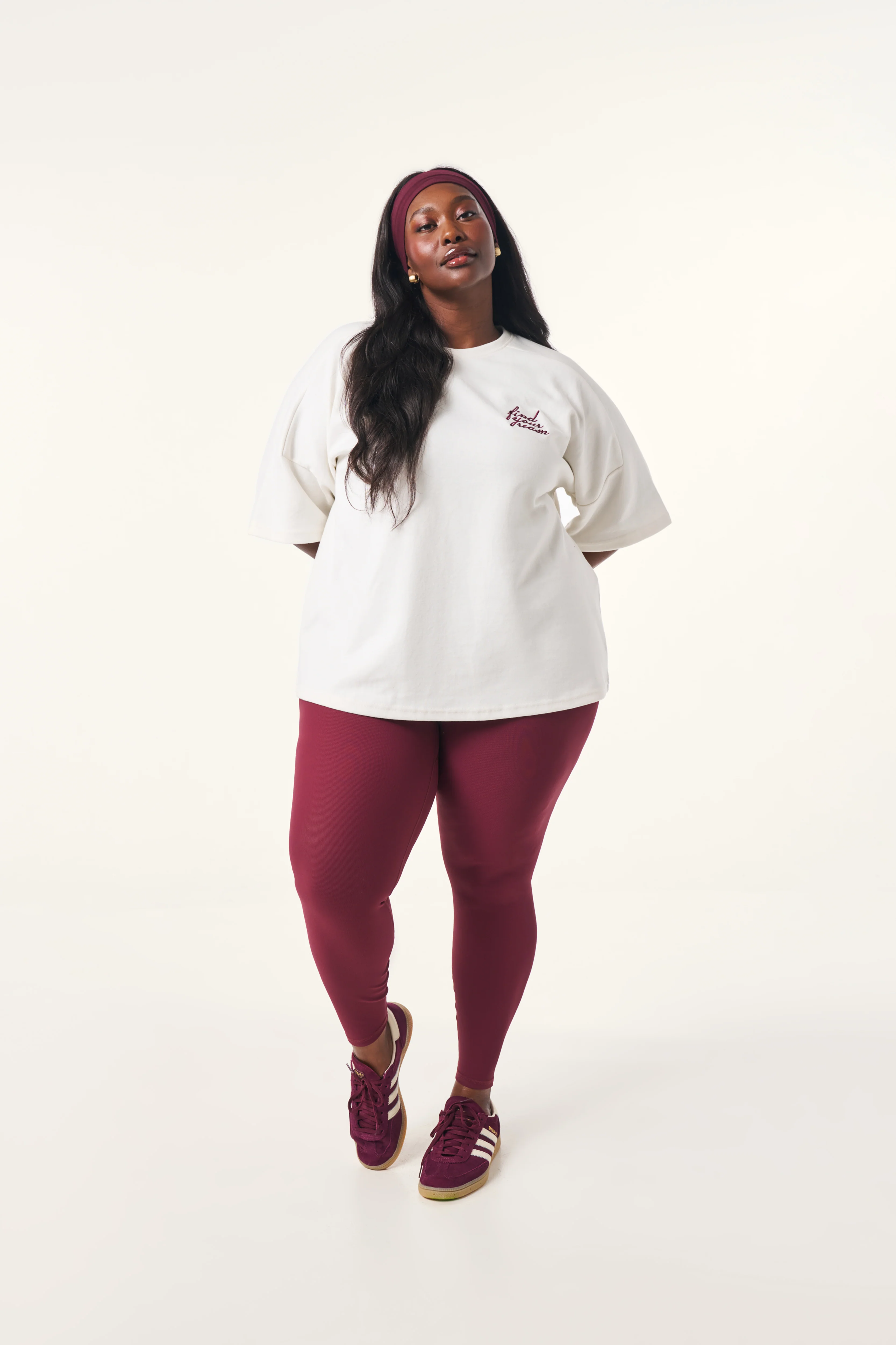 The Sculpt High Waist Leggings - Dark Cherry - Image 8