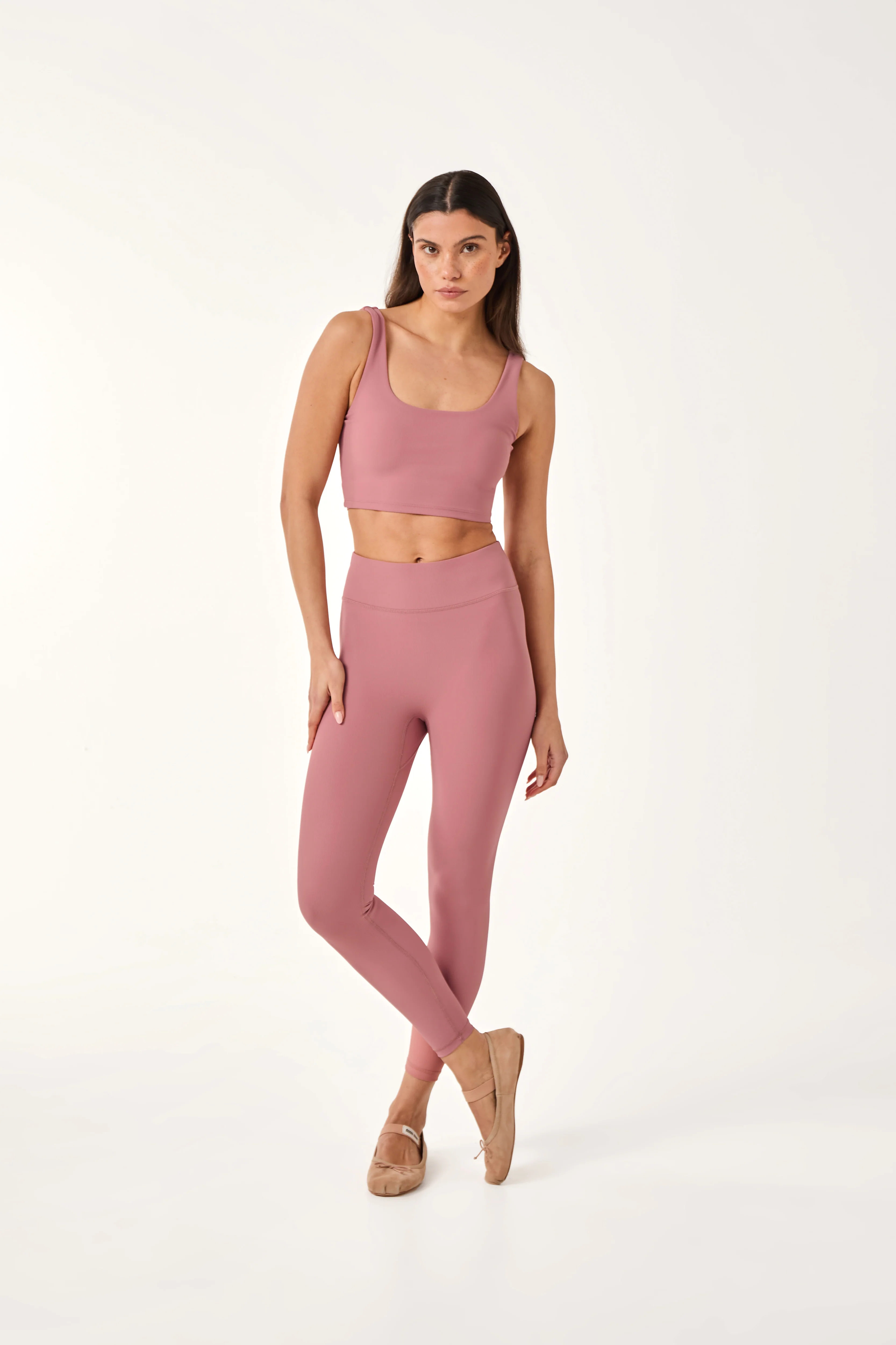 The Sculpt High Waist Leggings - Blush Pink - Image 3