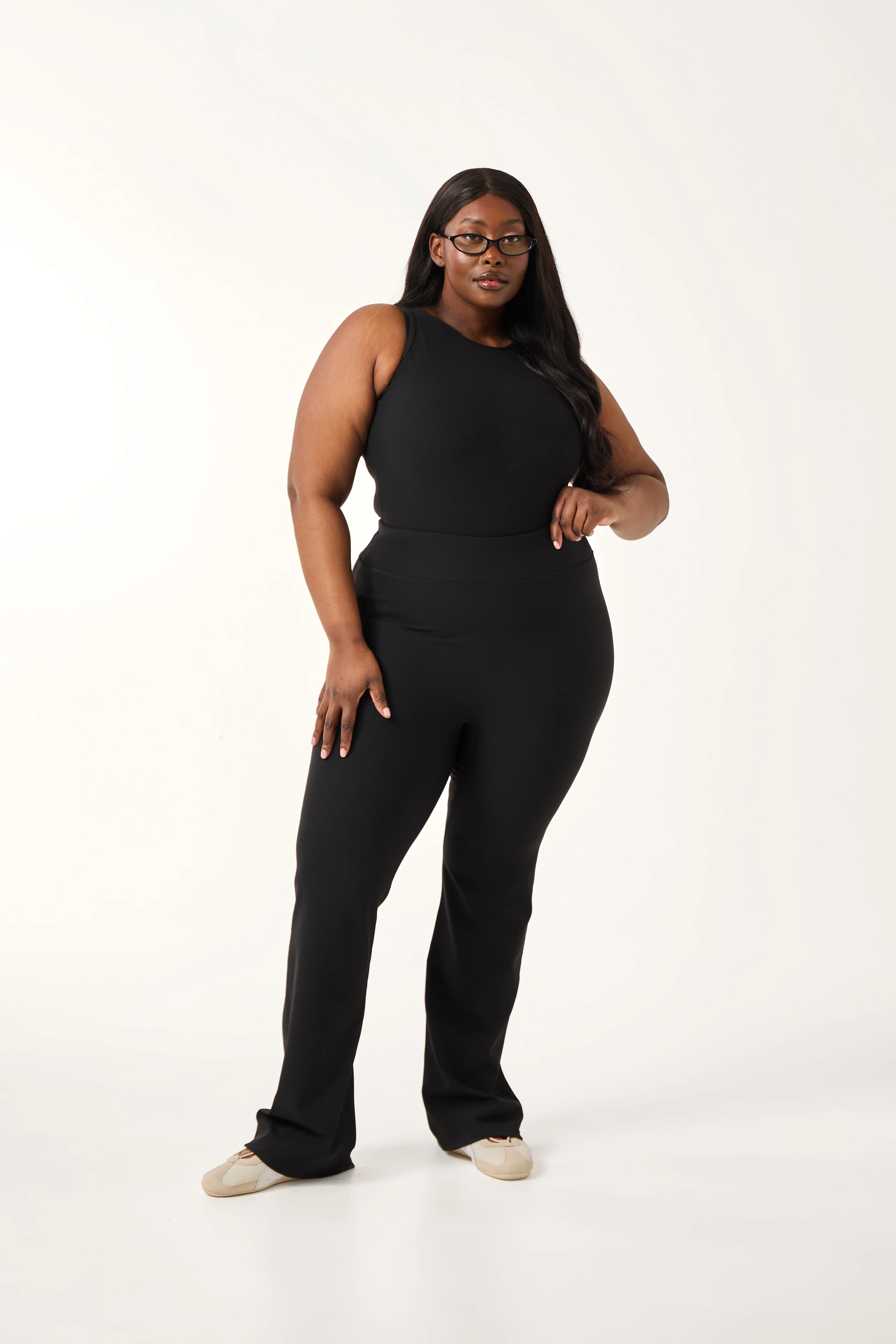 The Sculpt Built In Bra Racer Neck Bodysuit - Core Black - Image 10