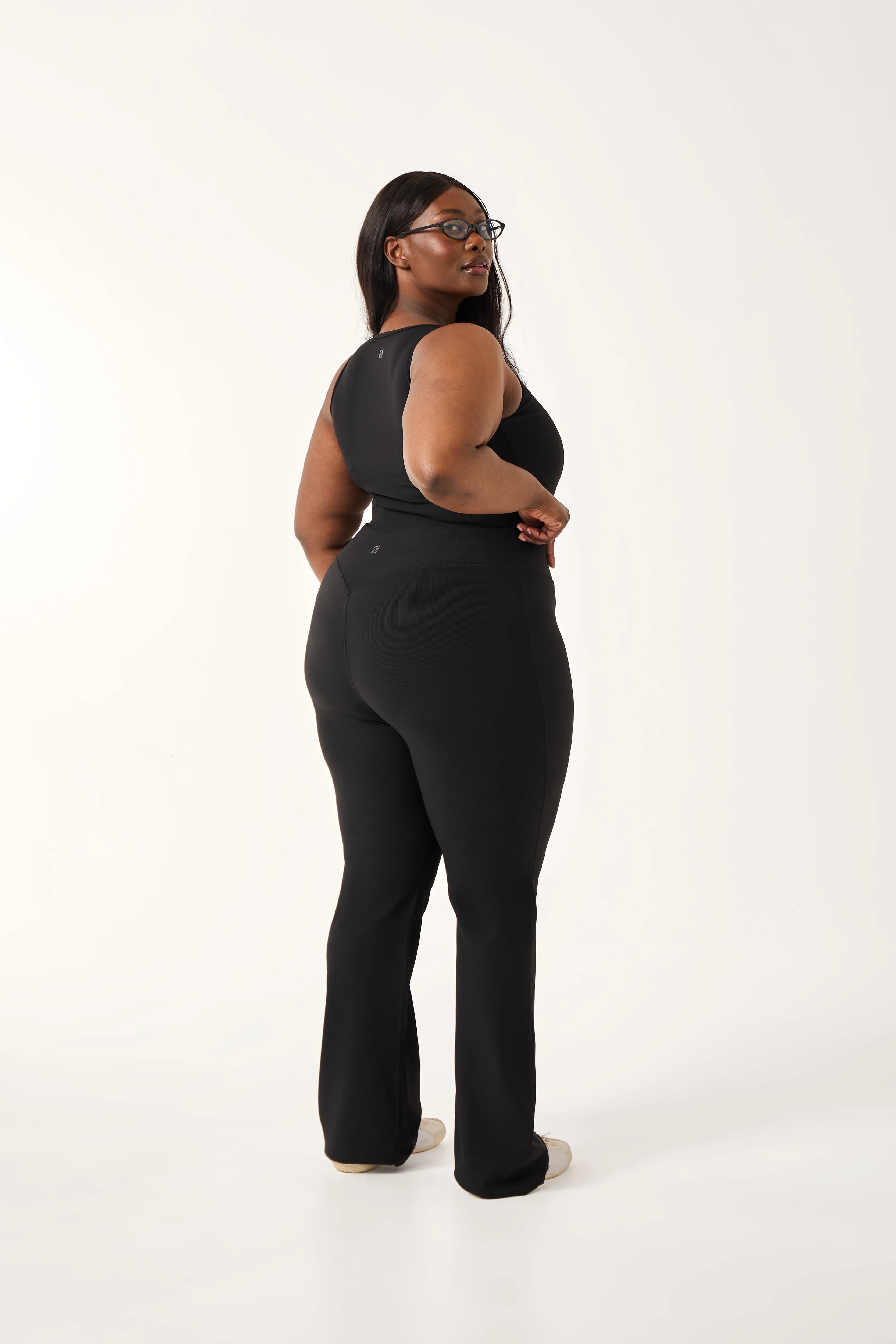The Sculpt Built In Bra Racer Neck Bodysuit - Core Black - Image 12