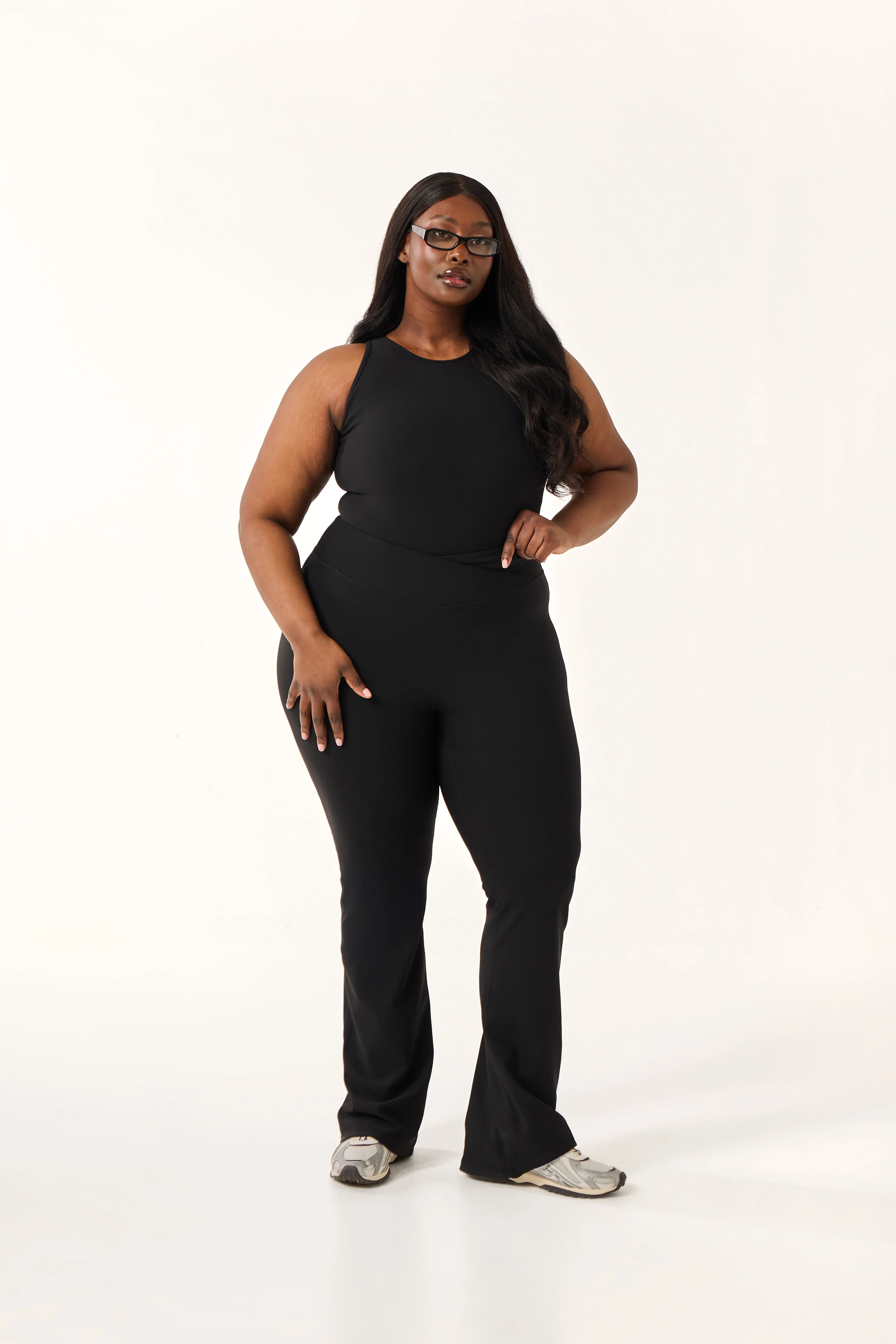 The Sculpt Built In Bra Racer Neck Bodysuit - Core Black - Image 8