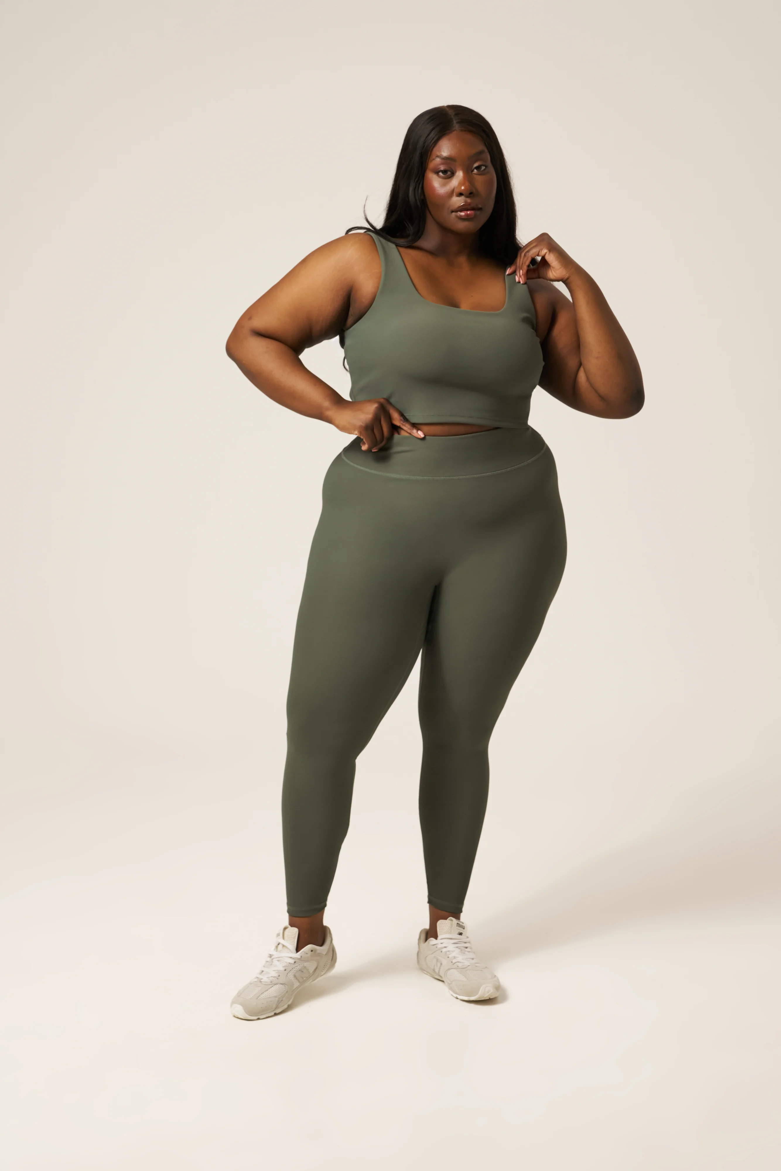 The Sculpt Built In Sports Bra - Dusty Khaki - Image 7