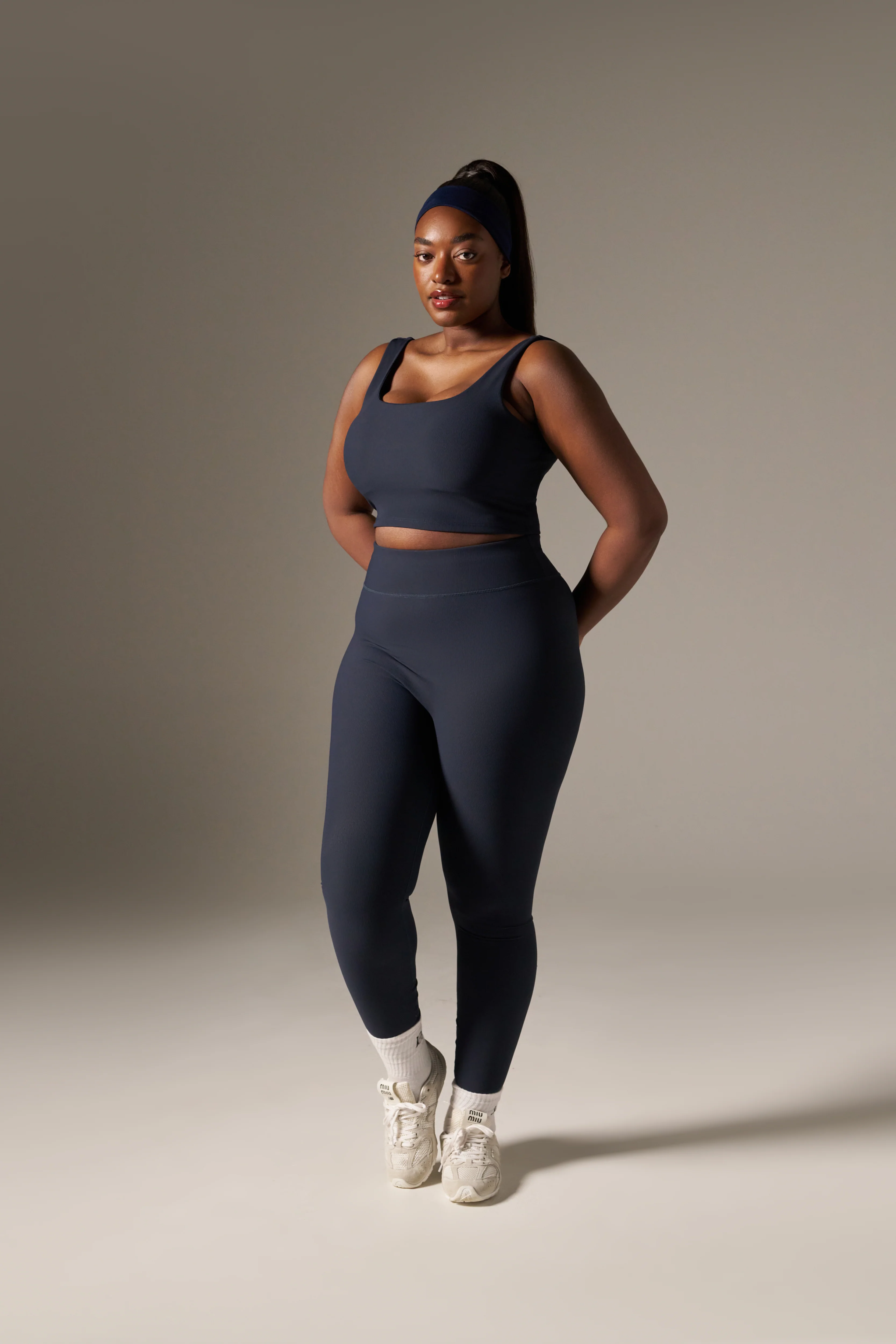 The Sculpt Built In Sports Bra - Midnight Blue - Image 7