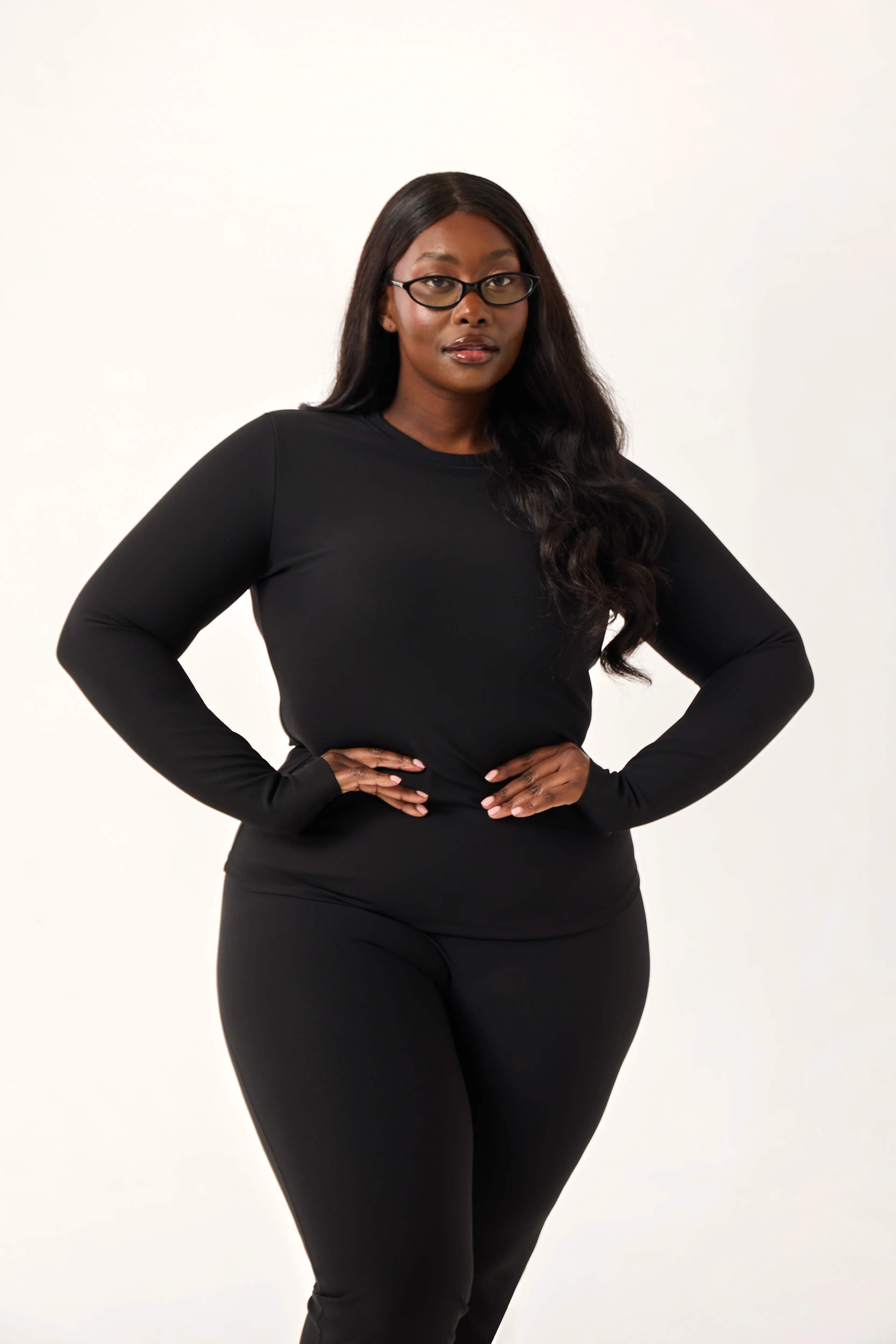 The Sculpt Crew Neck Built In Bra Top - Core Black - Image 6