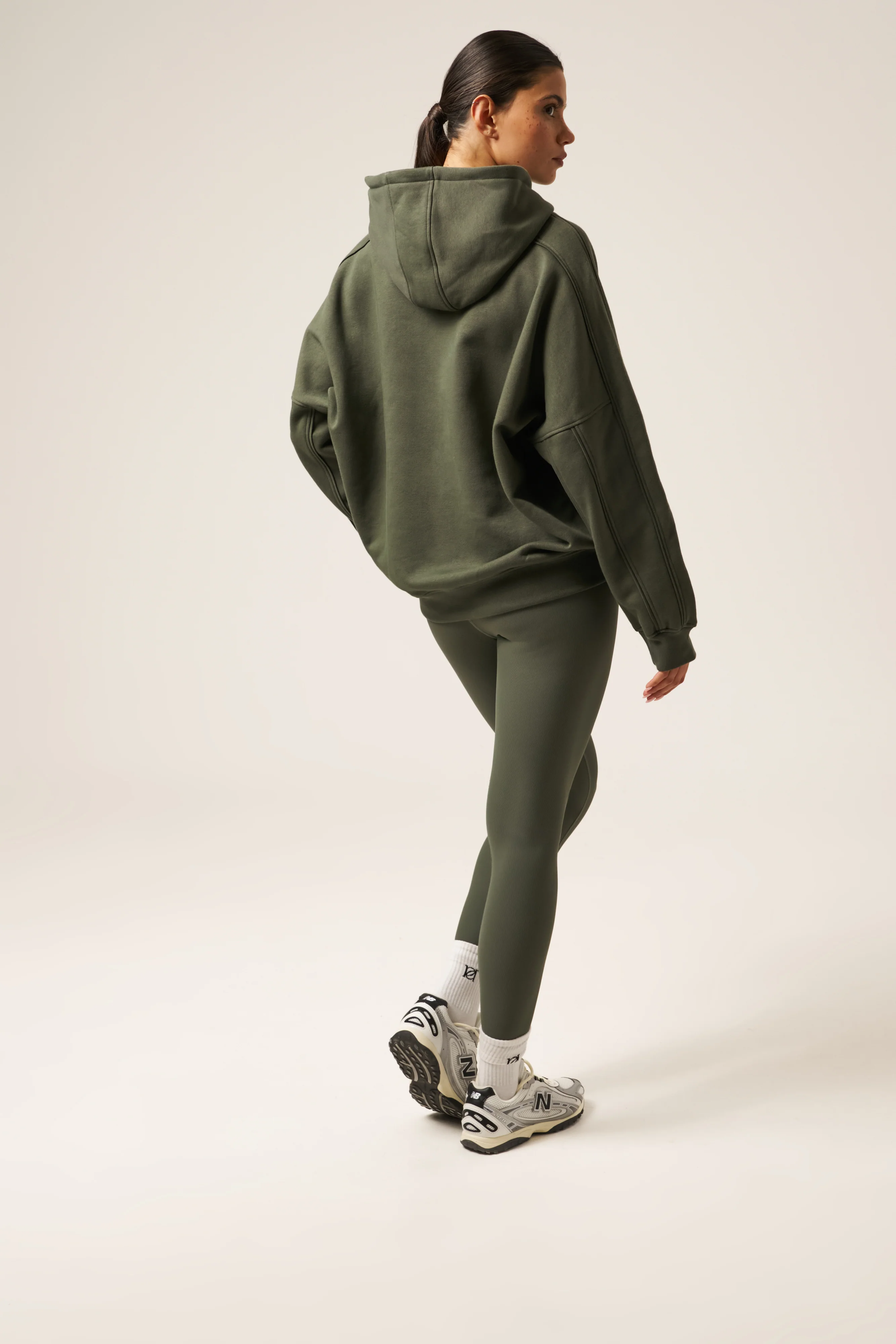 The Sculpt High Waist Leggings - Dusty Khaki - Image 4