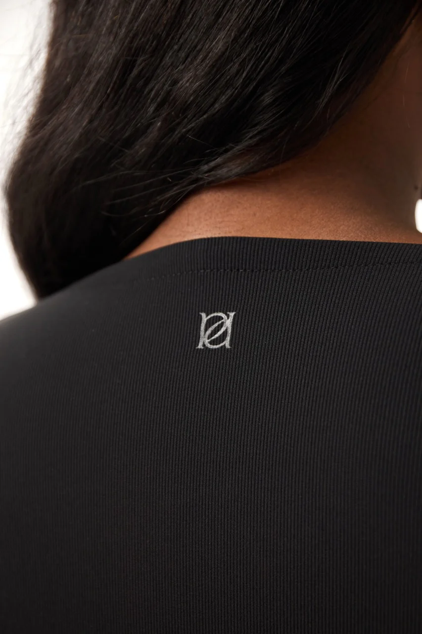 The Sculpt Wrap Front Long Sleeve Top - Core Black - Image 6