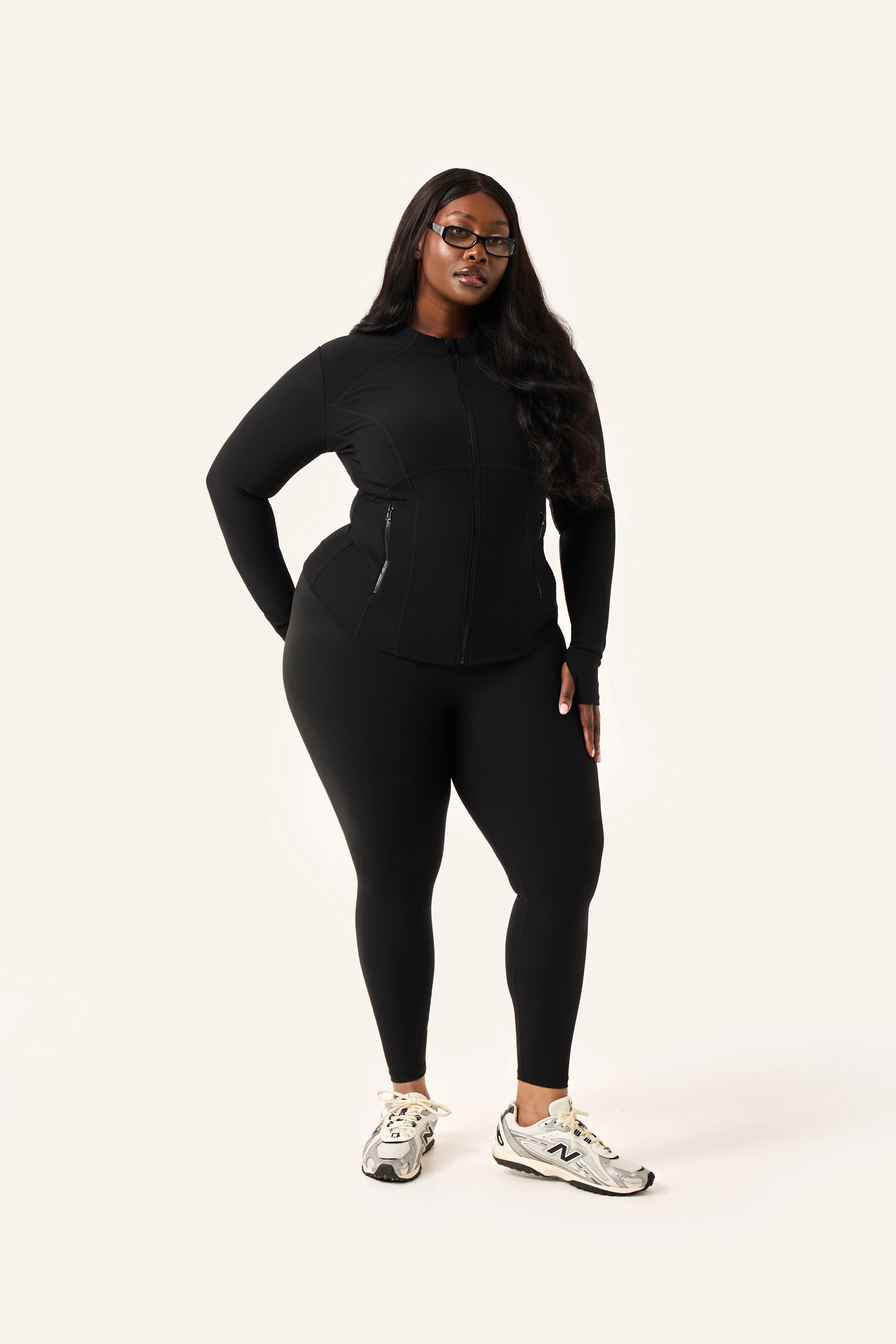 The Sculpt Zip Through Jacket - Core Black - Image 4