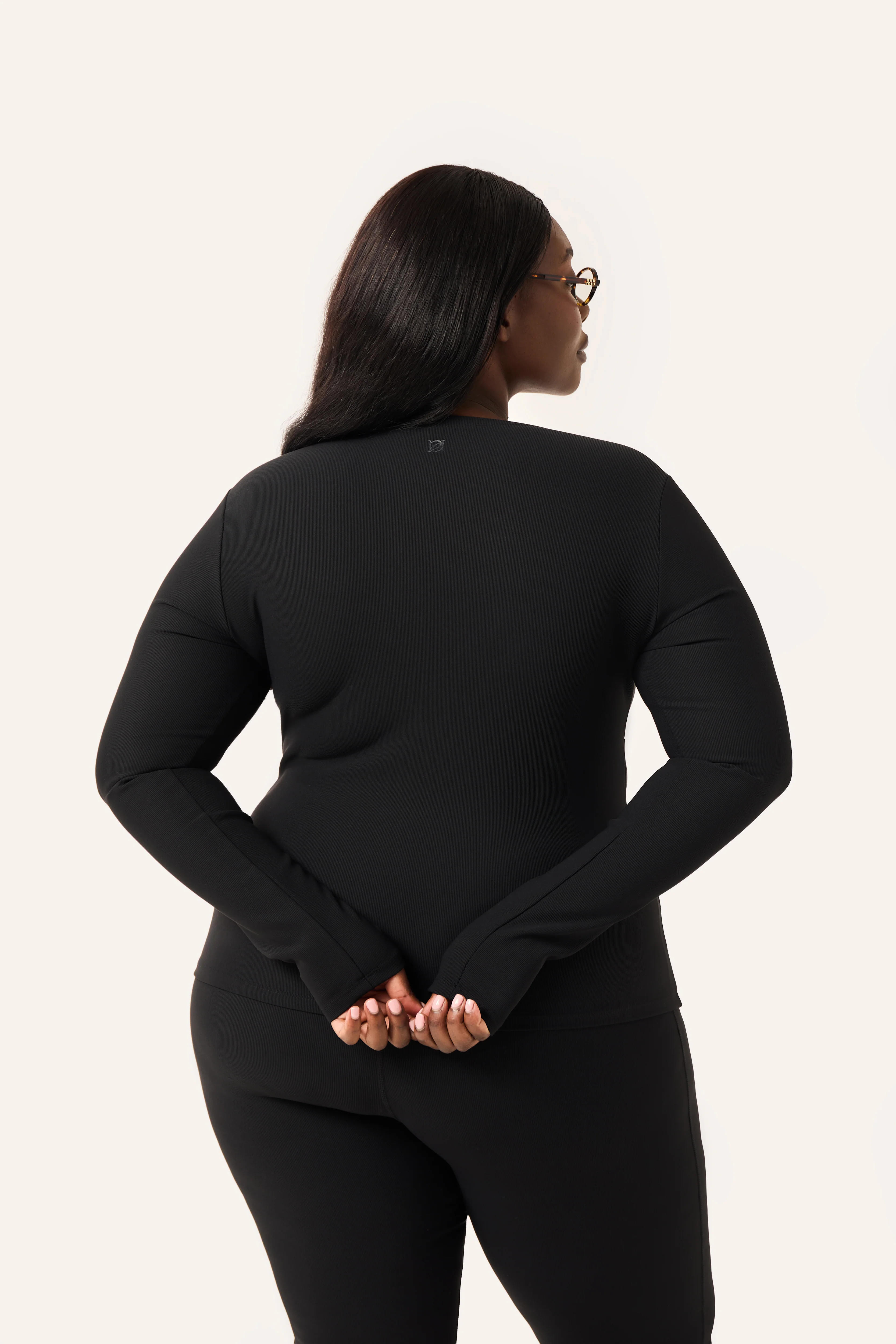 The Sculpt Zip Through Jacket - Core Black - Image 7