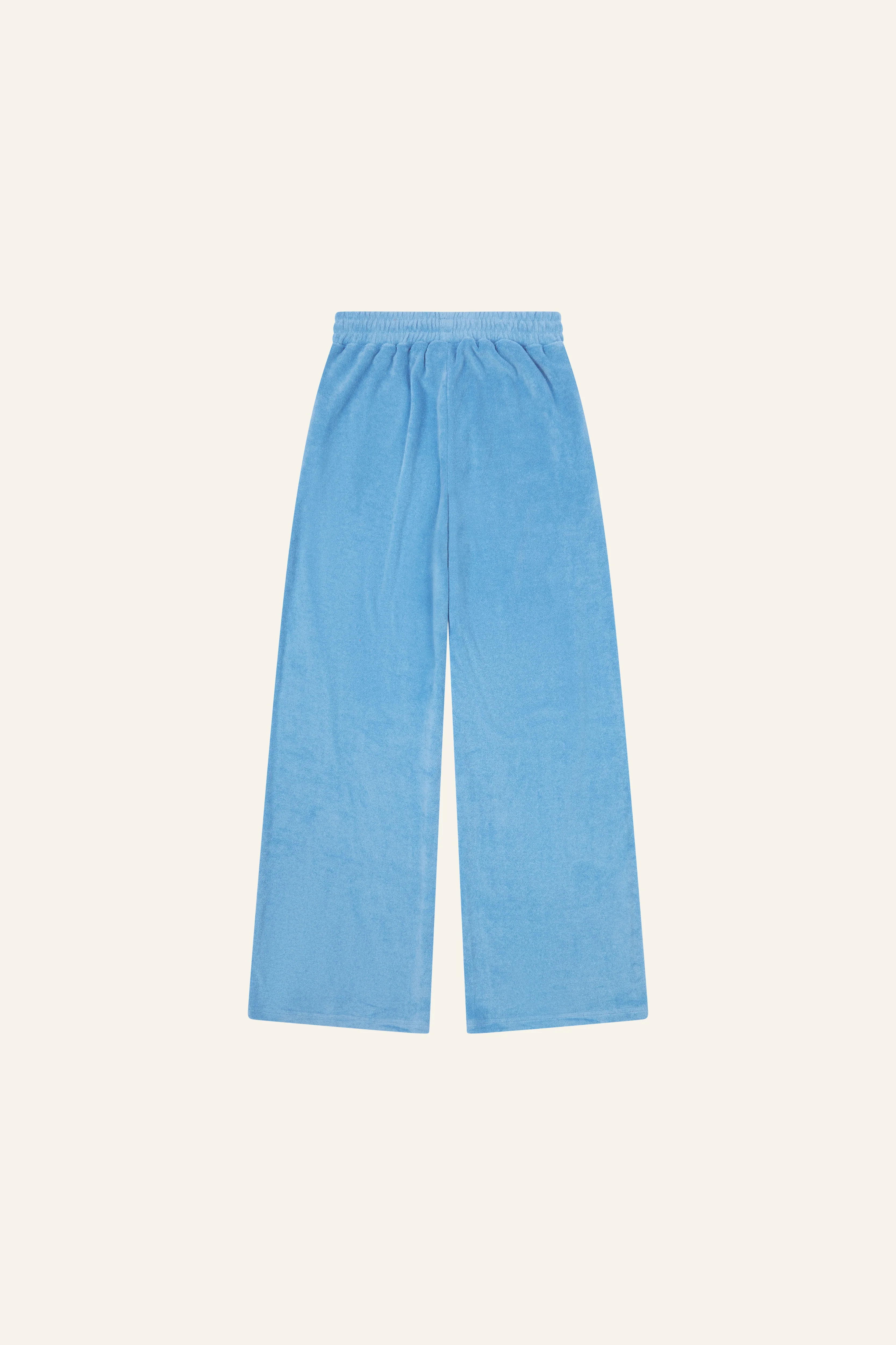 Towelling High Waist Trousers - Aqua - Image 9