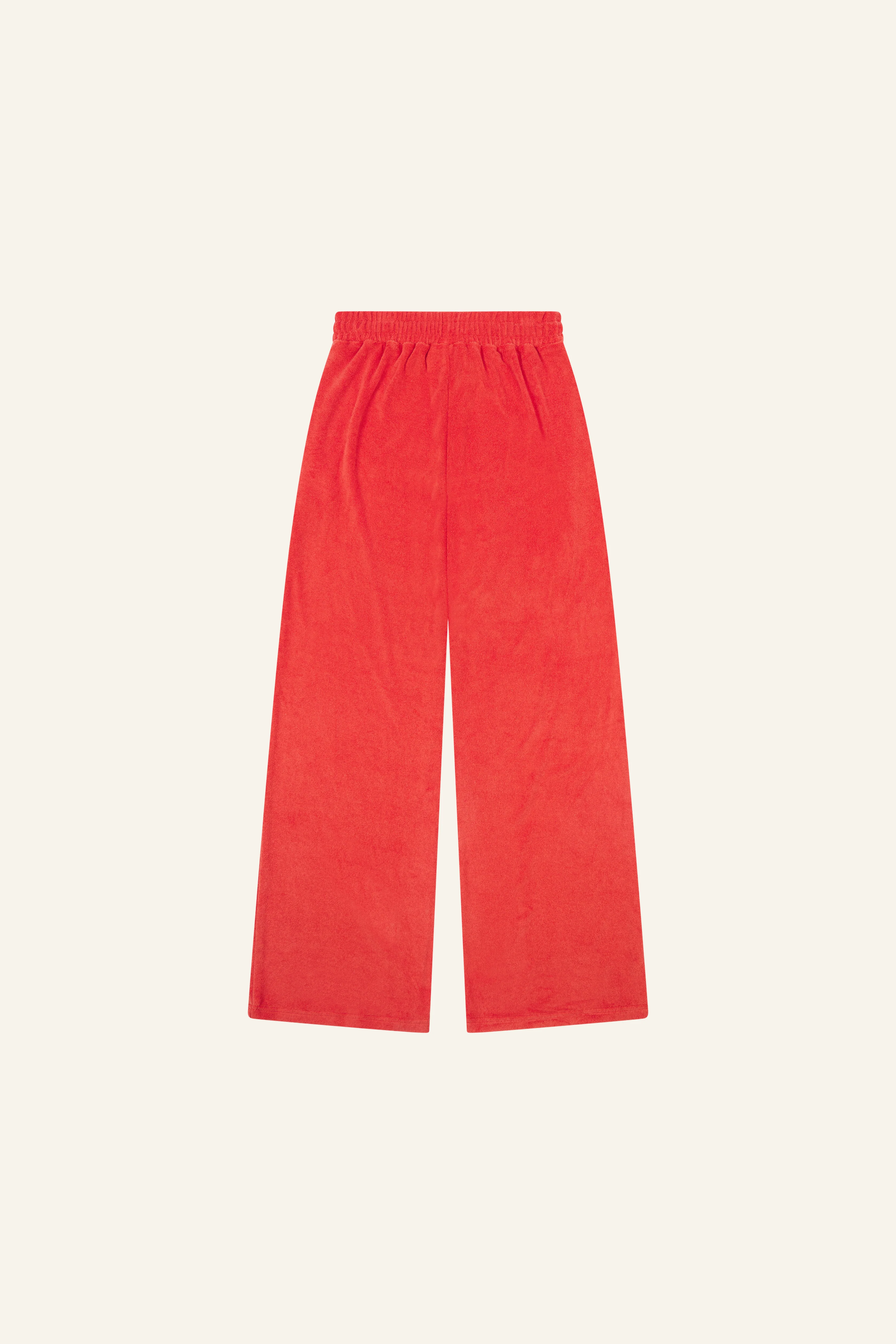 Towelling High Waist Trousers - Coral - Image 10