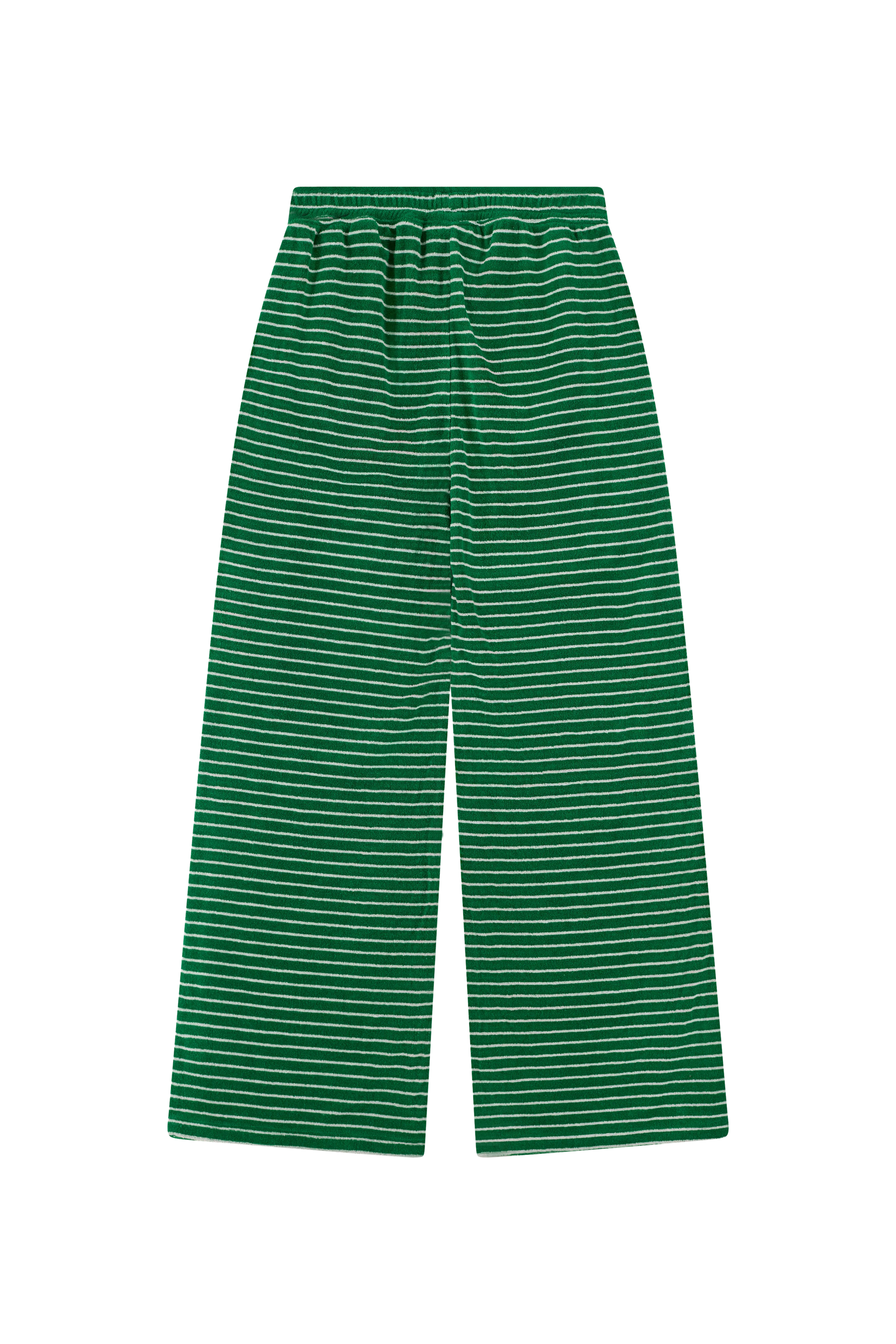 Towelling High Waist Trousers - Jelly Bean Green - Image 13